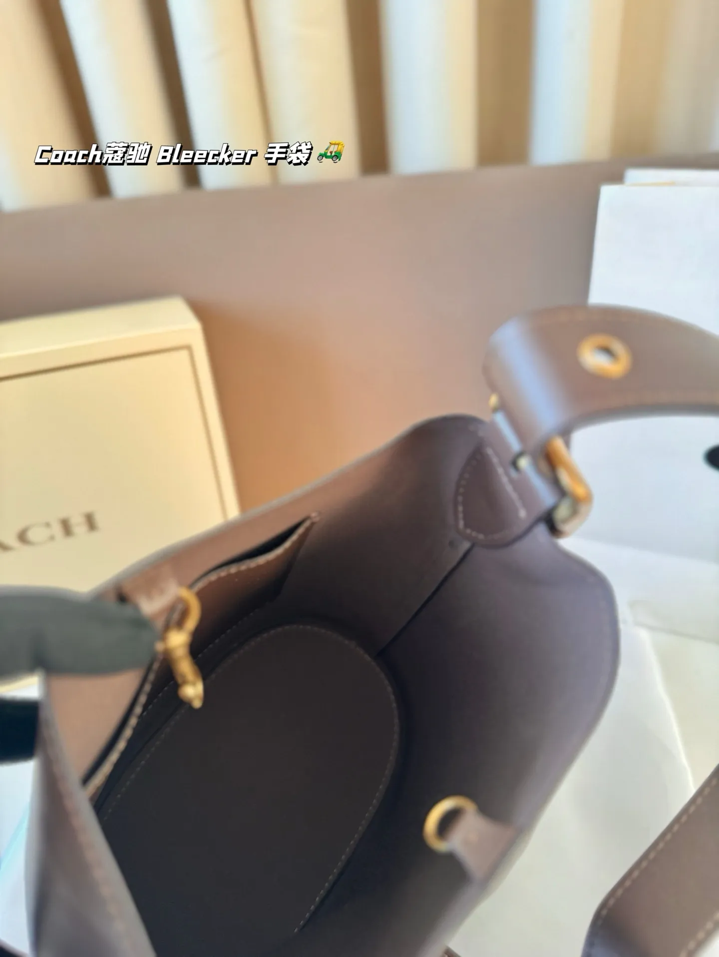 P155 Coach蔻驰| Bleecker 手袋 背上 Coach Bleecker手袋超柔软鞣制皮革质感满满简约百搭还什么都能装下 上班通勤也要处处保持时髦愈 尺寸 20*22