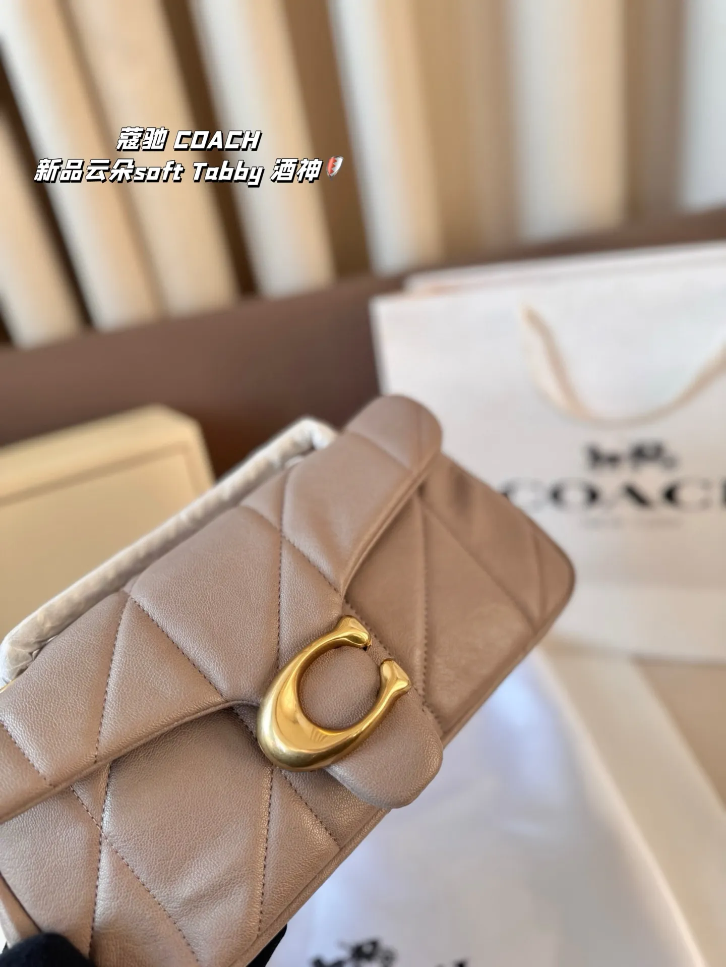 P190 尺寸26*15折叠盒 蔻驰 COACH 新品云朵soft Tabby 酒神 经典永不过时的款式哦！