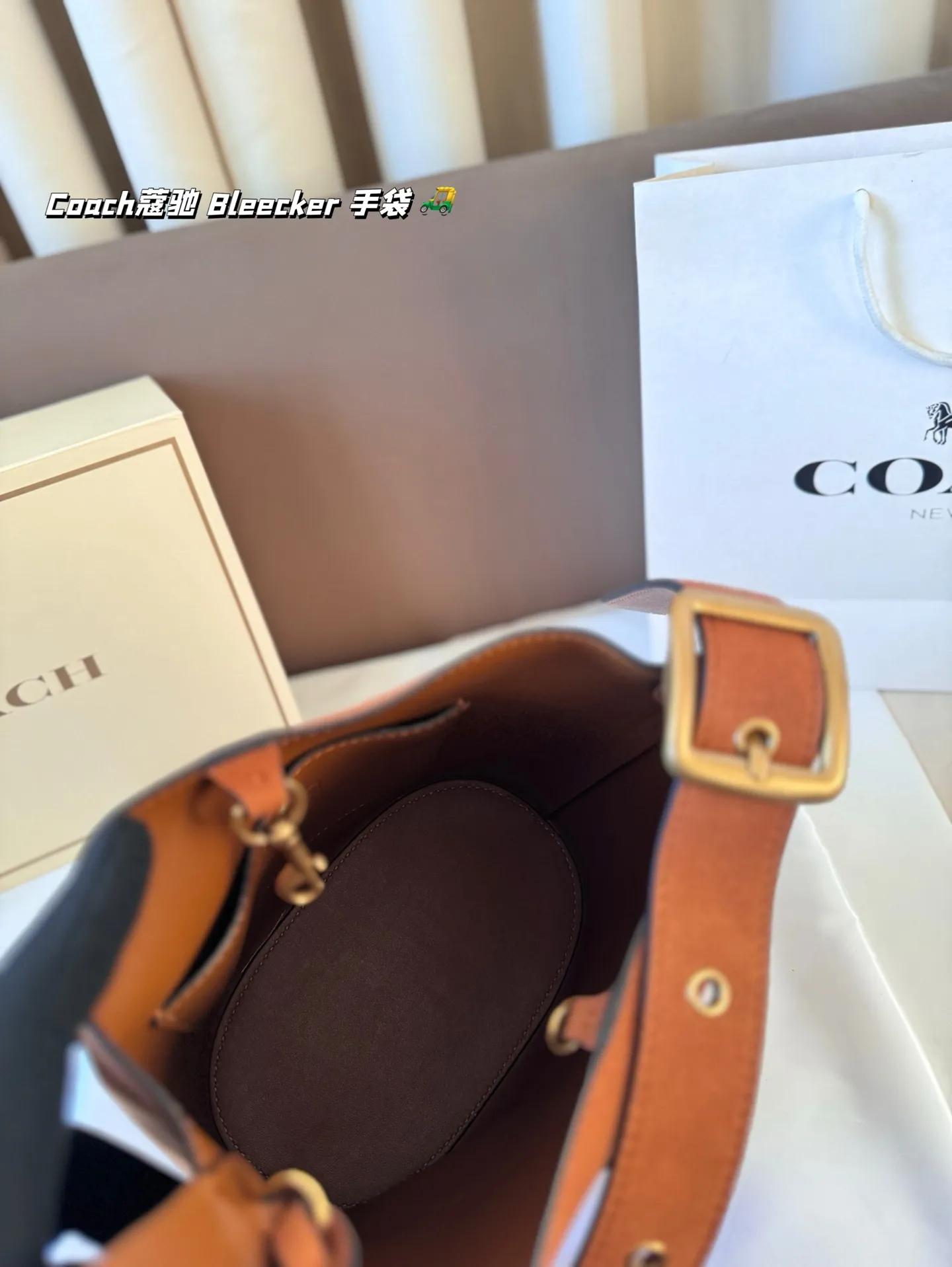 P155 Coach蔻驰｜ Bleecker 手袋 背上 Coach Bleecker手袋超柔软鞣制皮革质感满满简约百搭还什么都能装下 上班通勤也要处处保持时髦愈 尺寸 20*22