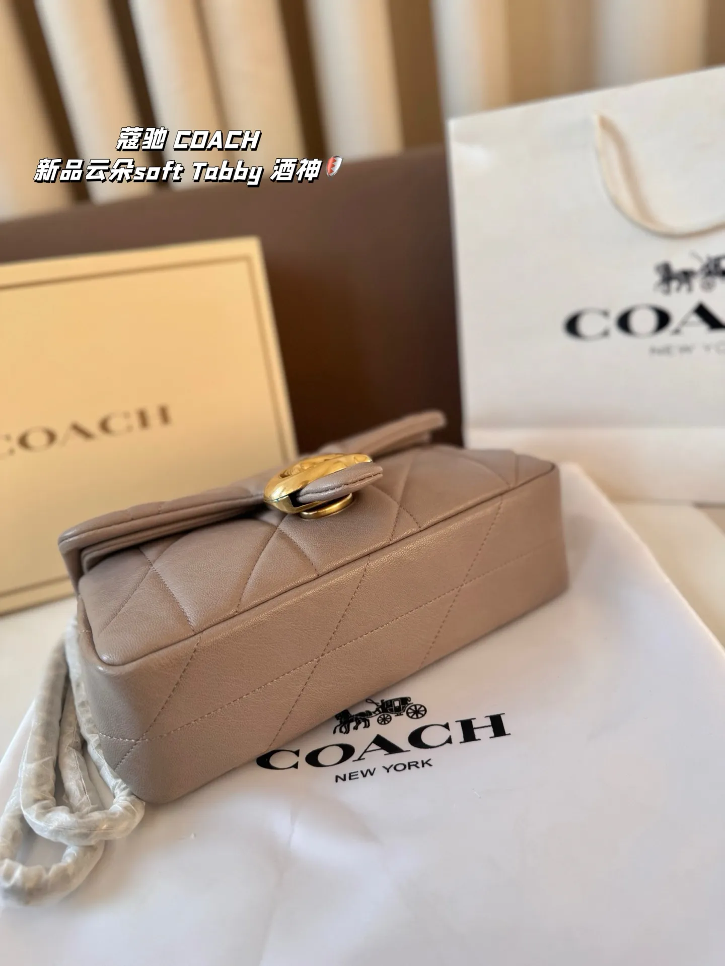 P190 尺寸26*15折叠盒 蔻驰 COACH 新品云朵soft Tabby 酒神 经典永不过时的款式哦!