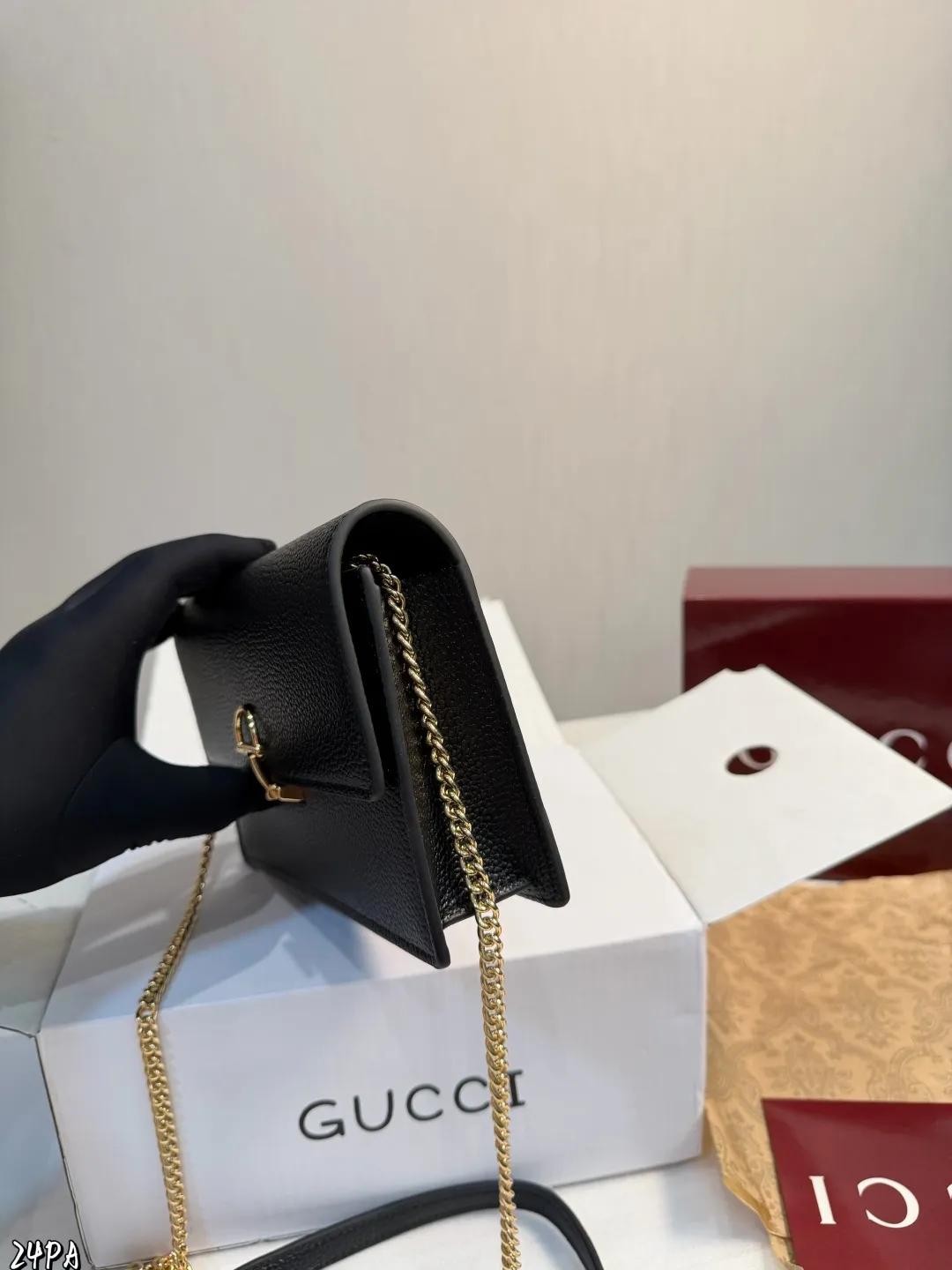 ❤️p155(礼盒包装)❤️ GUCCI|Half horsebit爆款半马衔扣 新款woc链条包 链条可拆卸 可做手包 钱包 百搭小包包推荐✔️ 尺寸20*12cm