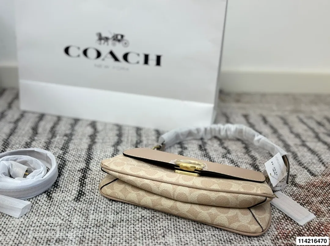 p160 配飞机盒 👏🏿 蔻驰 酒神tabby 配置双肩带 牛皮材质！ size：25.12