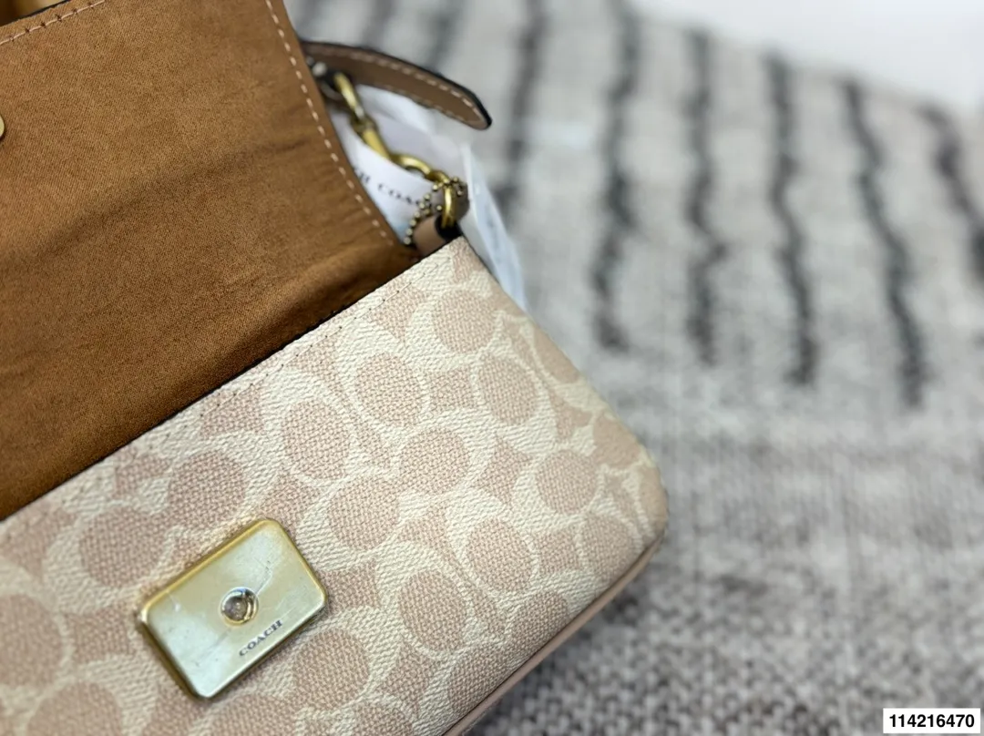 p160 配飞机盒 👏🏿 蔻驰 酒神tabby 配置双肩带 牛皮材质! size:25.12