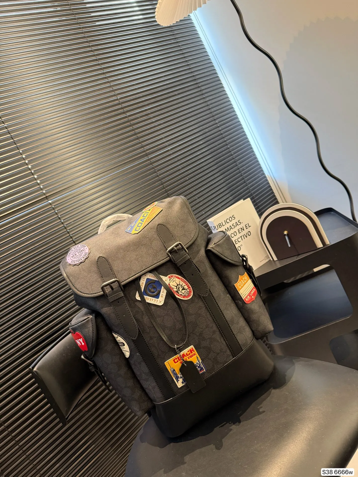 P240 蔻驰双肩包这款双肩背包可手提 可双肩，出众的实用性，充满了都市气息的同时，又不失优雅与温柔，满满的设计感在这个包上体现得淋漓尽致，无论是日常使用还是出差旅行都是非常不错的选择。尺寸29 43货号6666