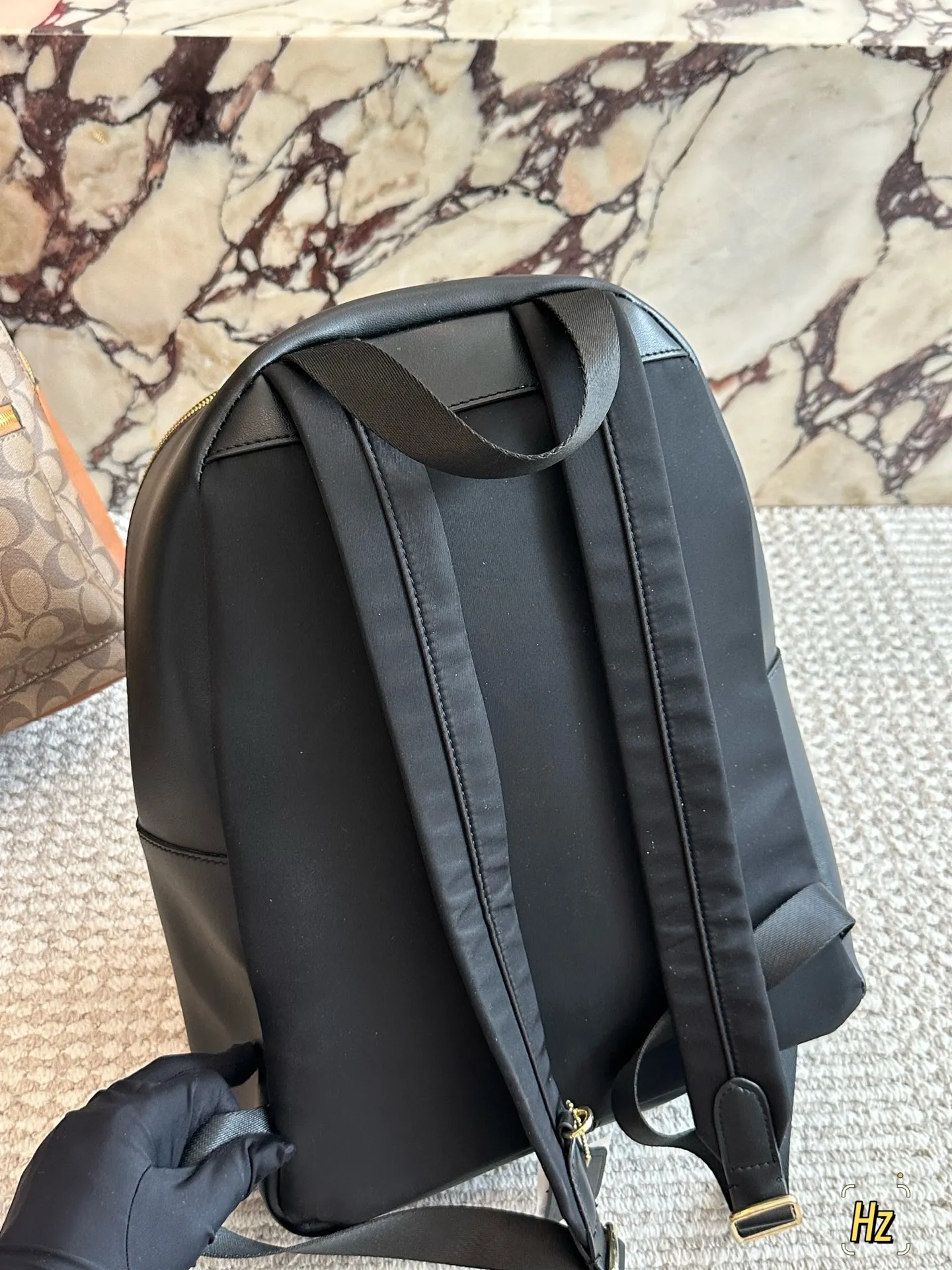 💰180 size:32*41cm C家 双肩包 双拉链/双隔层! 最经典实用的一款男士双肩包 强烈推荐! ⚠️小长假需要一个它! 搜索🔍coach 双肩包