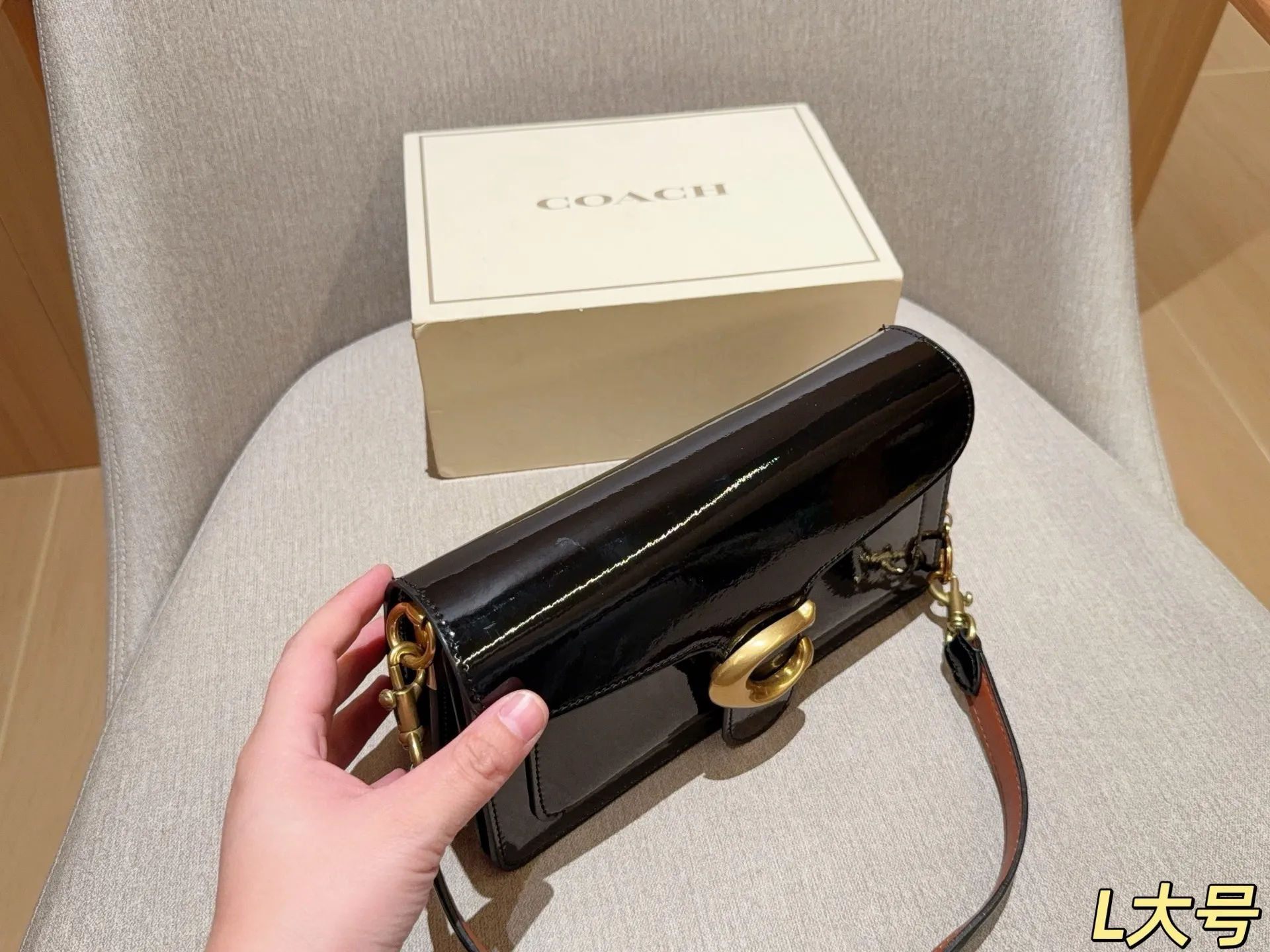 💰190 蔻驰coach Tabby26漆皮酒神包 尺寸26cm 礼盒包装🎁