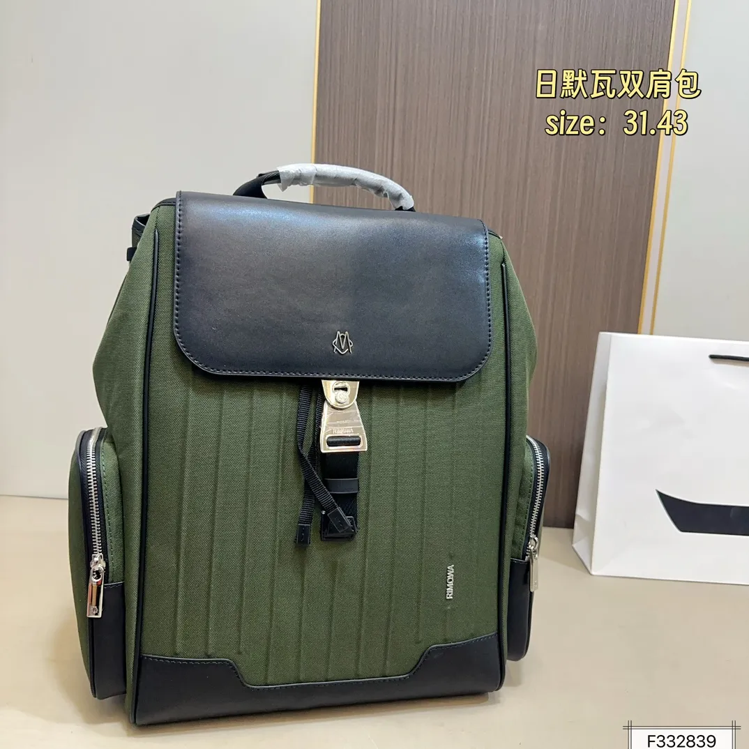 💰255 RIMOWA日默瓦 双肩包 Never Still 休闲运动 帆布 翻盖背包双肩包 大号 登山包 高级感 经典百搭 实物拍摄 尺寸31.43