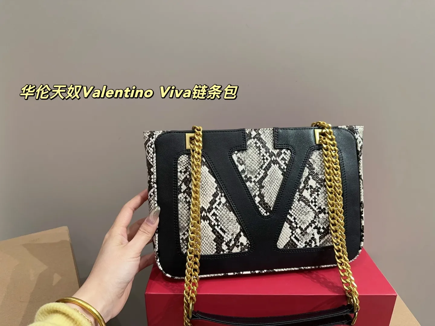 P205配盒⚠️尺寸26.19 华伦天奴Valentino Viva链条包