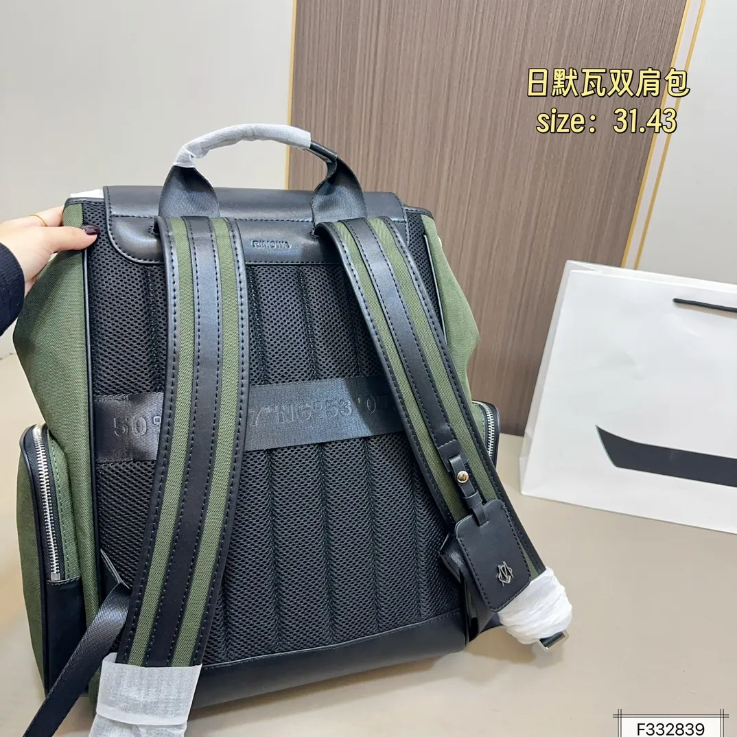 💰255 RIMOWA日默瓦 双肩包 Never Still 休闲运动 帆布 翻盖背包双肩包 大号 登山包 高级感 经典百搭 实物拍摄 尺寸31.43