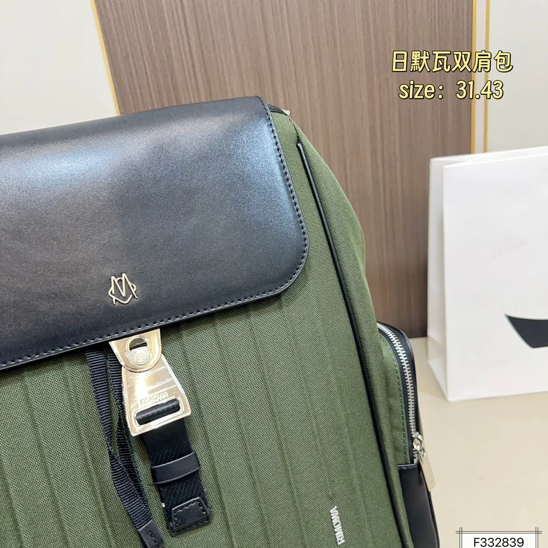 💰255 RIMOWA日默瓦 双肩包 Never Still 休闲运动 帆布 翻盖背包双肩包 大号 登山包 高级感 经典百搭 实物拍摄 尺寸31.43