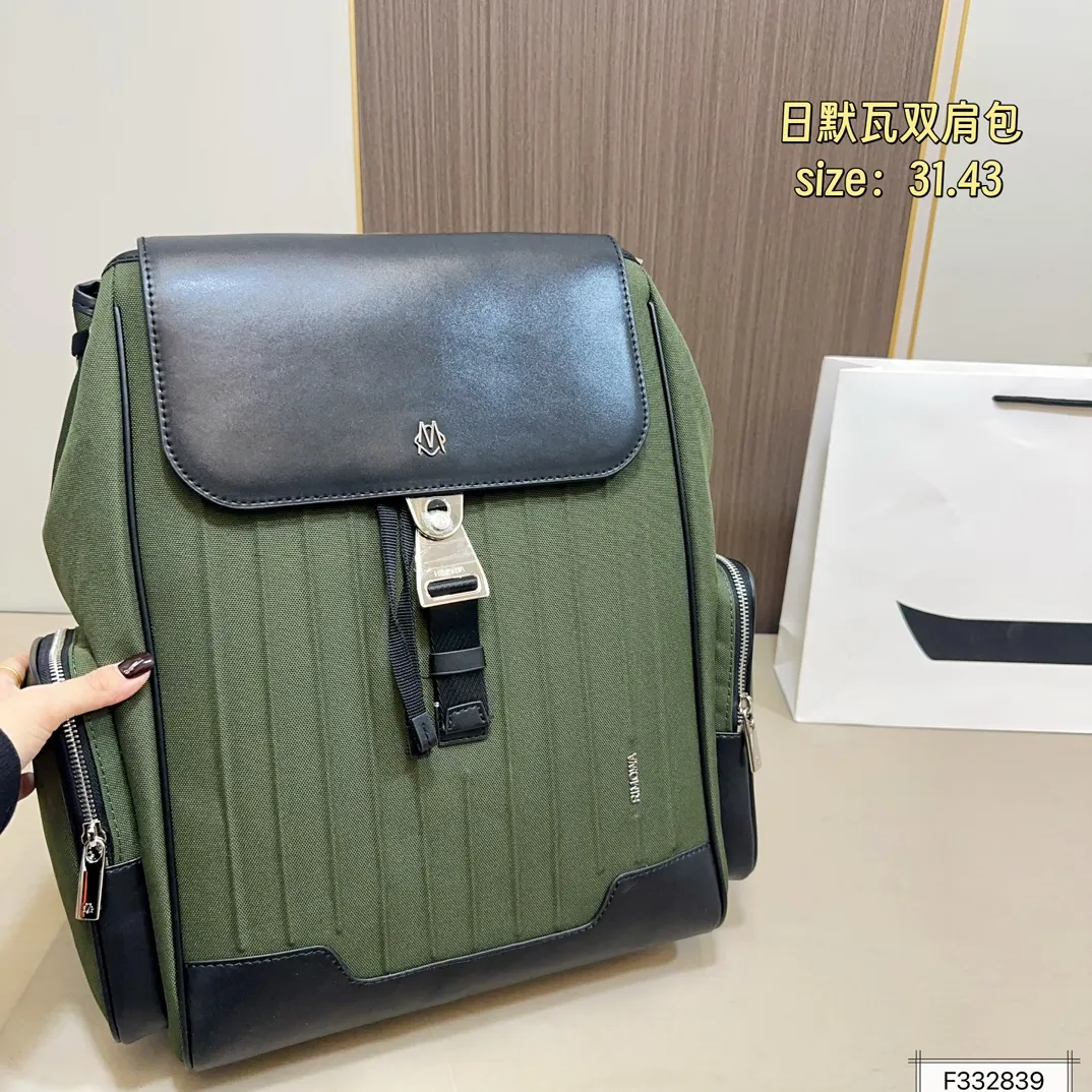 💰255 RIMOWA日默瓦 双肩包 Never Still 休闲运动 帆布 翻盖背包双肩包 大号 登山包 高级感 经典百搭 实物拍摄 尺寸31.43