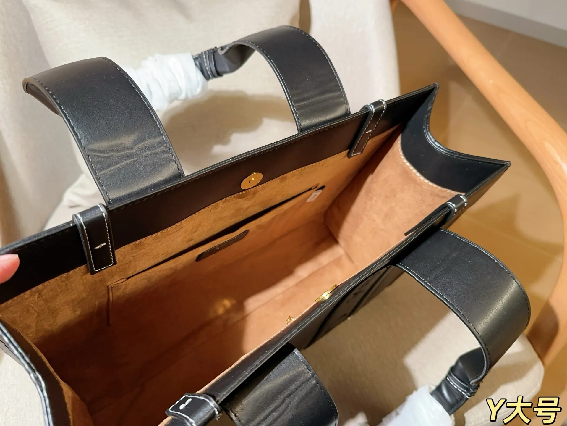 💰130 无盒大号 克洛伊Chloe蔻依 ss25新款woody托特包tote 尺寸37×25×13