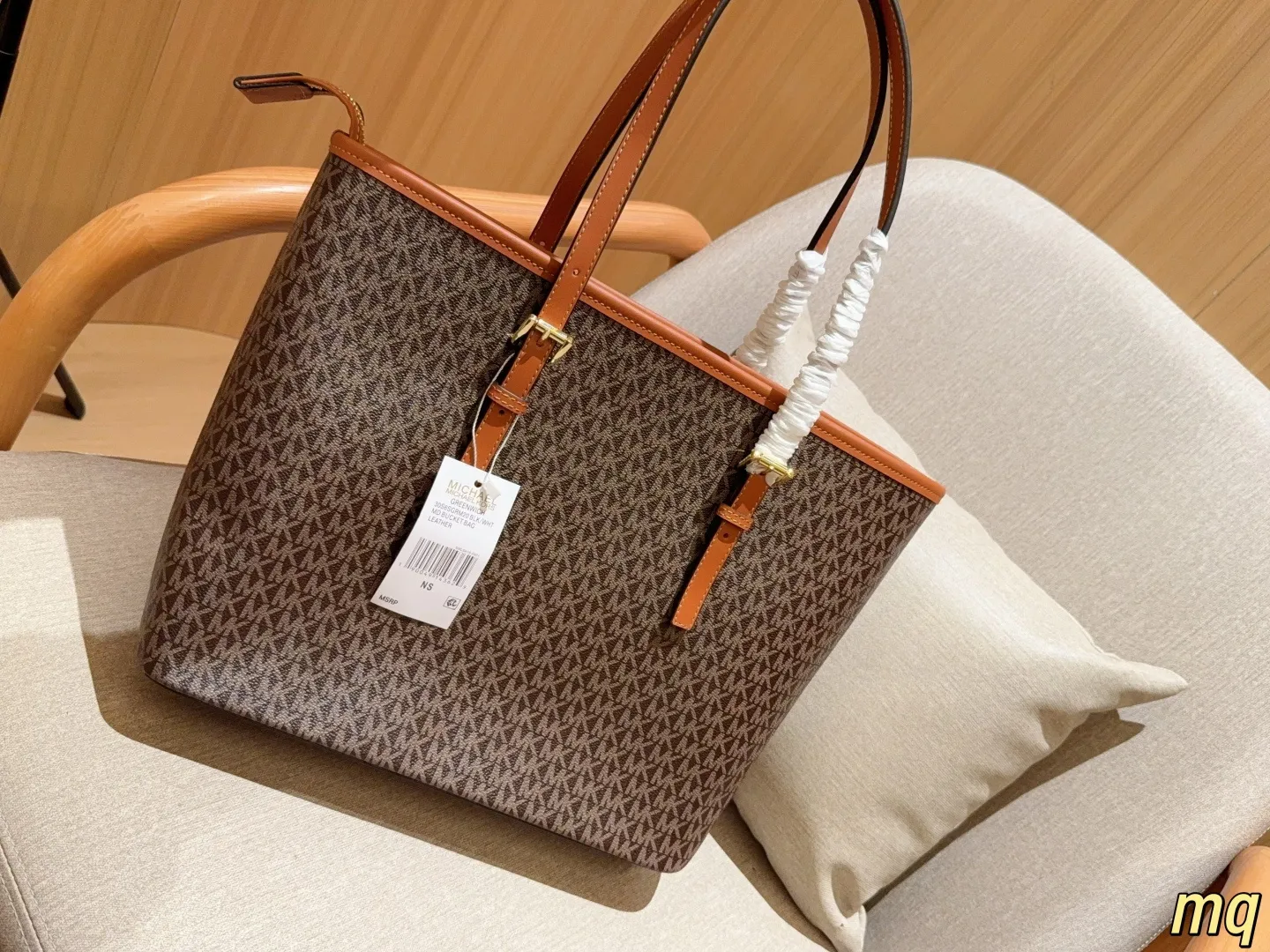 💰125 无盒 MICHAEL KORS/mk 经典迈克高仕JetSet托特包tote 大容量购物袋 尺寸32&times;27&times;12