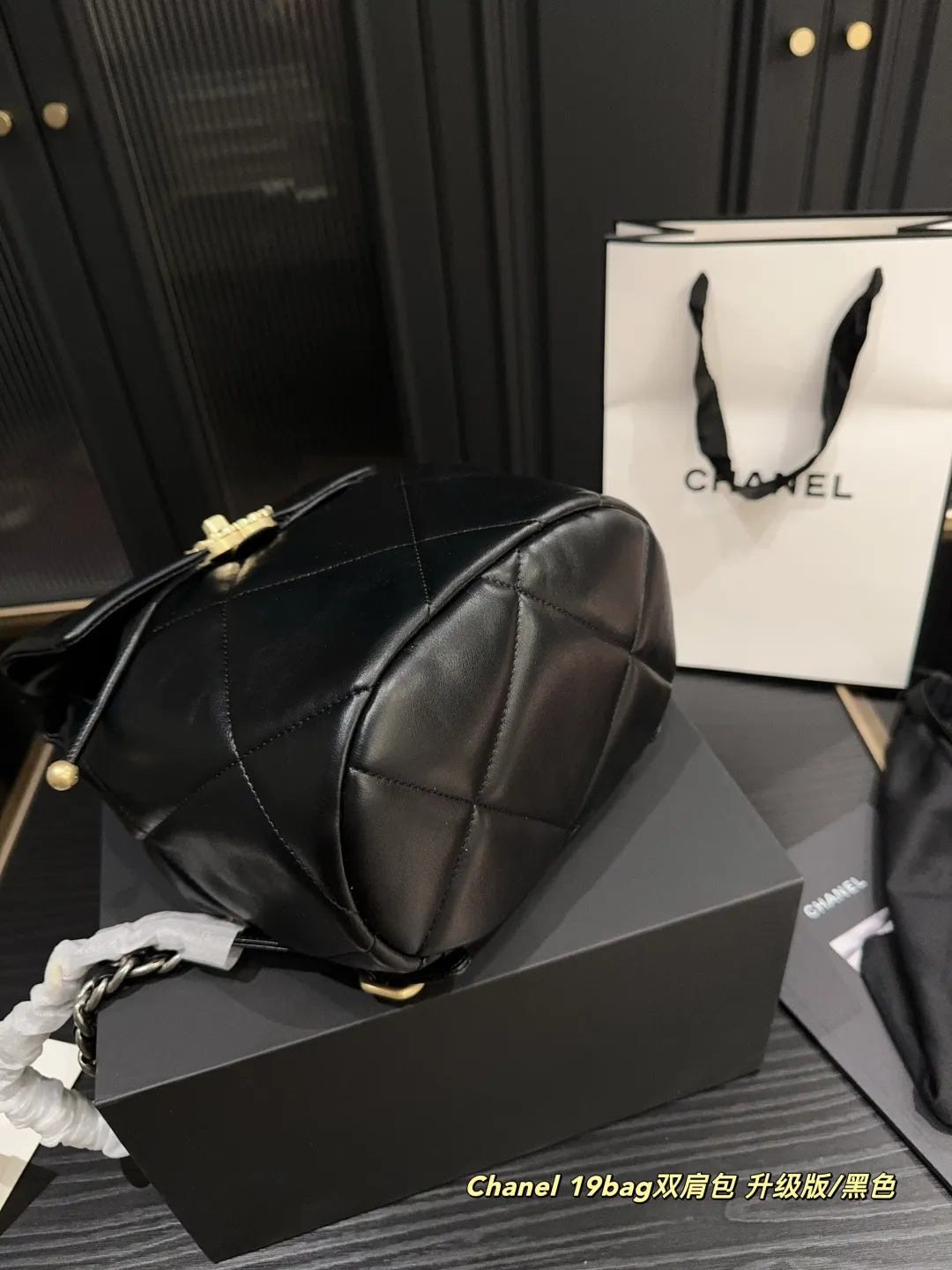✅升级版P200折叠盒⚠️尺寸20.24 香奈儿Chanel 19bag双肩包