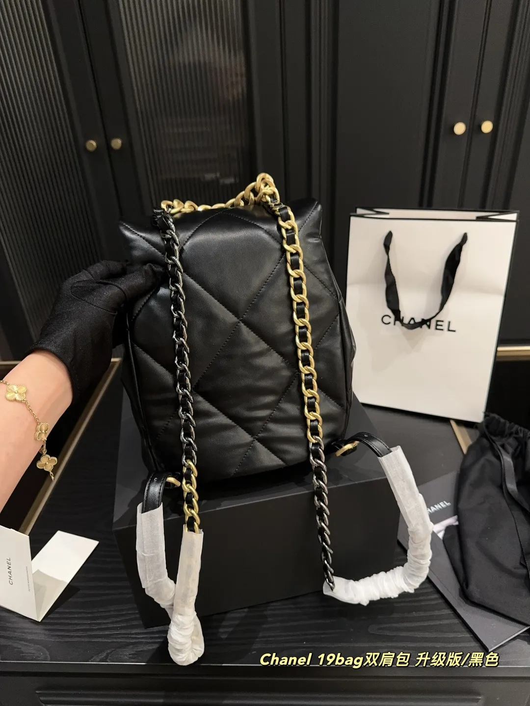 ✅升级版P200折叠盒⚠️尺寸20.24 香奈儿Chanel 19bag双肩包