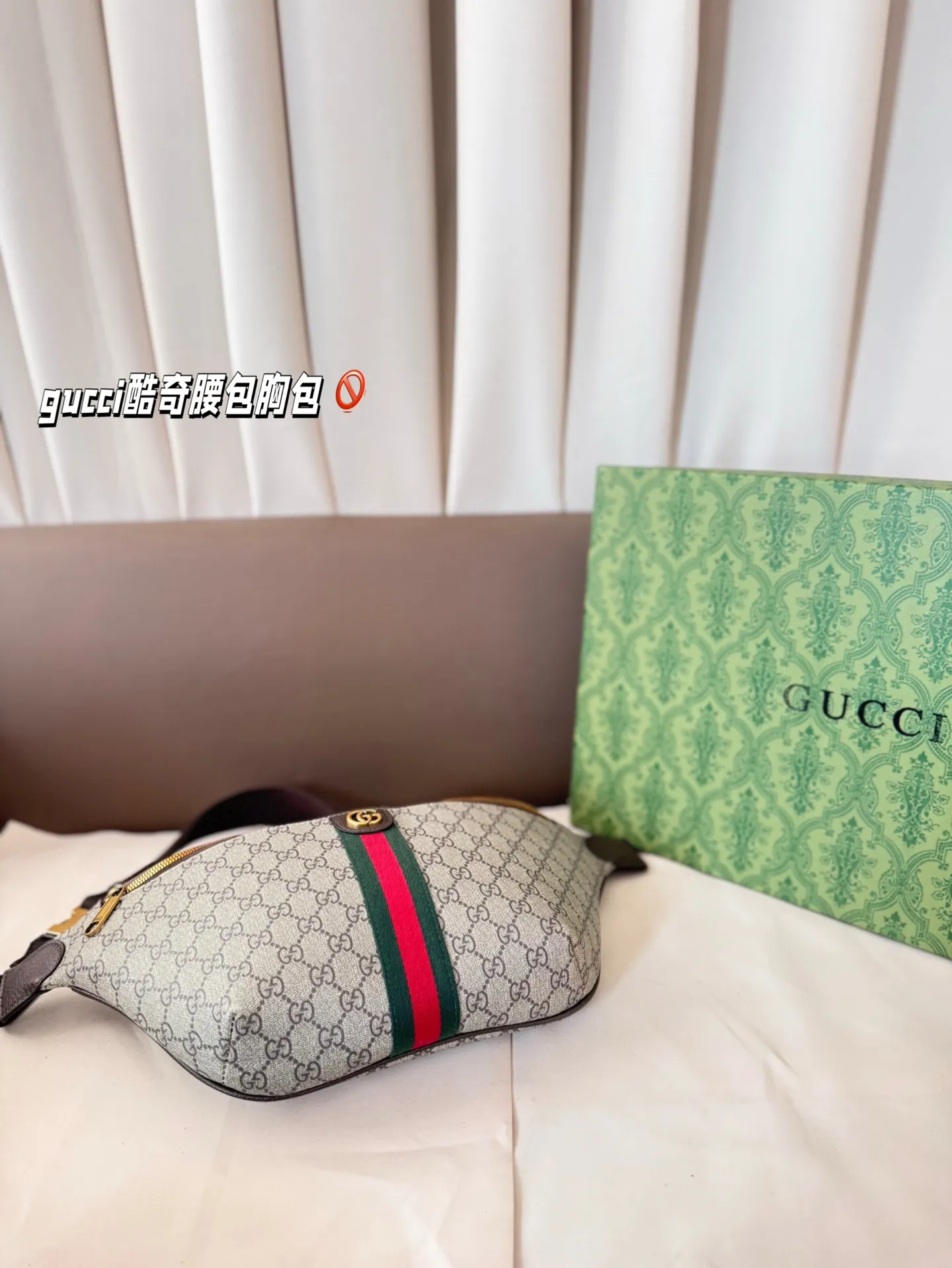 P125 gucci酷奇腰包胸包 经典时尚 人手必备 四季款 超百搭 尺寸 49*20