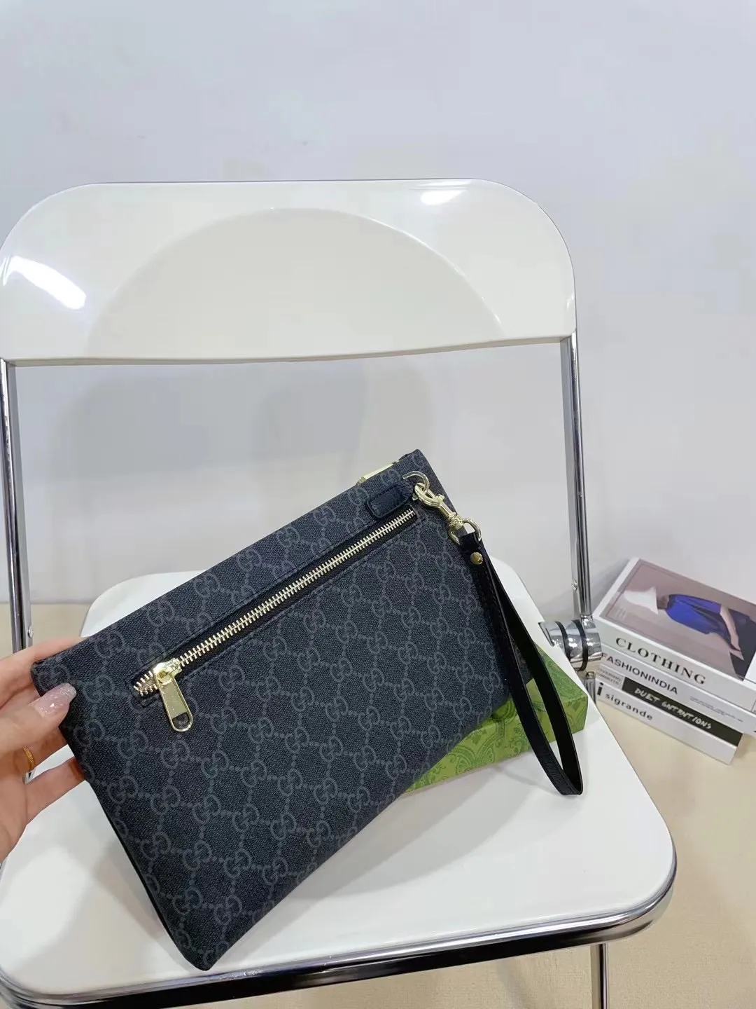 👑💰90礼盒包装 Gucci 古奇 酷奇手拿包 卡包钱包多功能男包 采用精湛镶嵌细工，实物拍摄 原厂原版面料 配送防尘袋 礼盒30.18cm