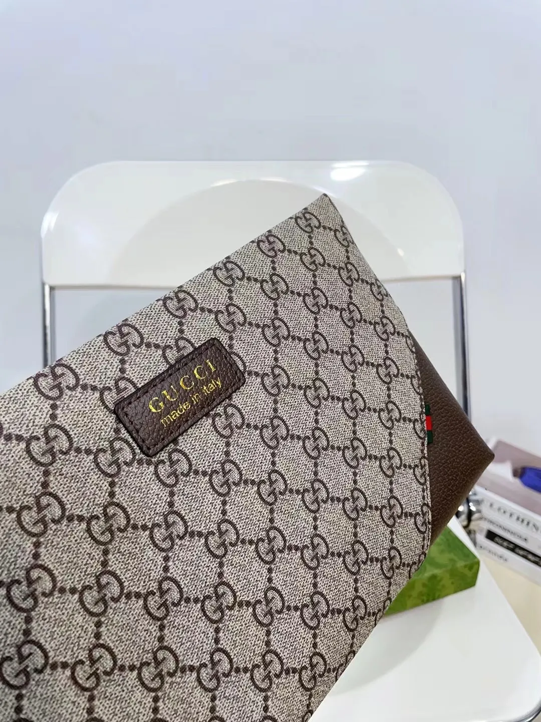 👑💰90礼盒包装 Gucci 古奇 酷奇手拿包 卡包钱包多功能男包 采用精湛镶嵌细工,实物拍摄 原厂原版面料 配送防尘袋 礼盒30.18cm