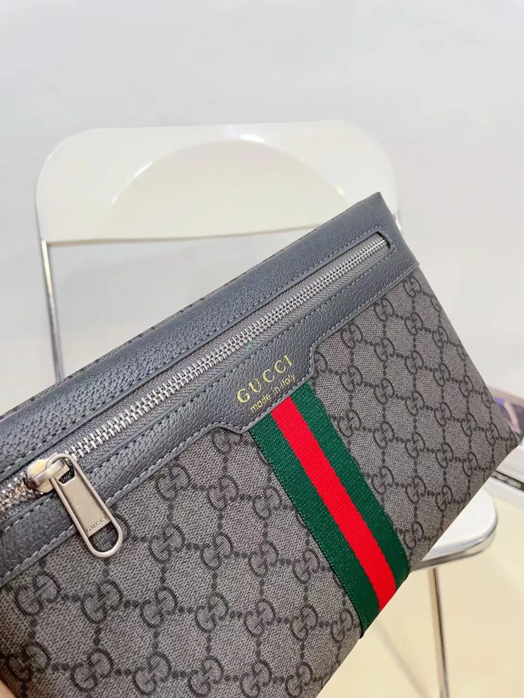 👑💰90礼盒包装 Gucci 古奇 酷奇手拿包 卡包钱包多功能男包 采用精湛镶嵌细工，实物拍摄 原厂原版面料 配送防尘袋 礼盒30.18cm