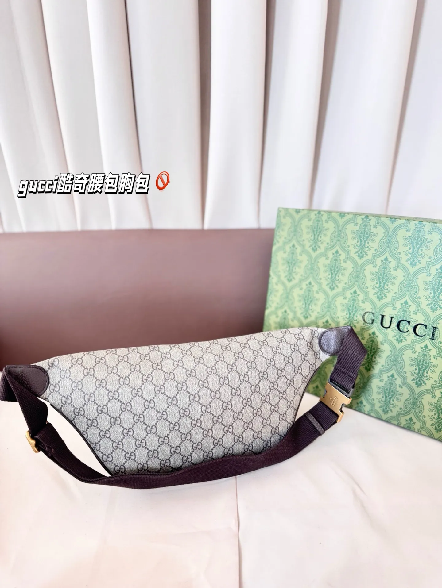 P125 gucci酷奇腰包胸包 经典时尚 人手必备 四季款 超百搭 尺寸 49*20