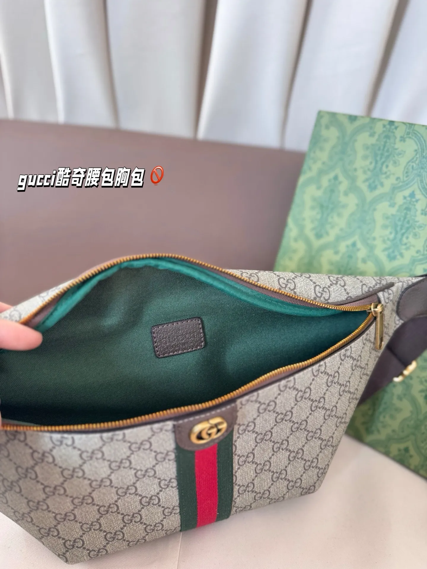 P125 gucci酷奇腰包胸包 经典时尚 人手必备 四季款 超百搭 尺寸 49*20