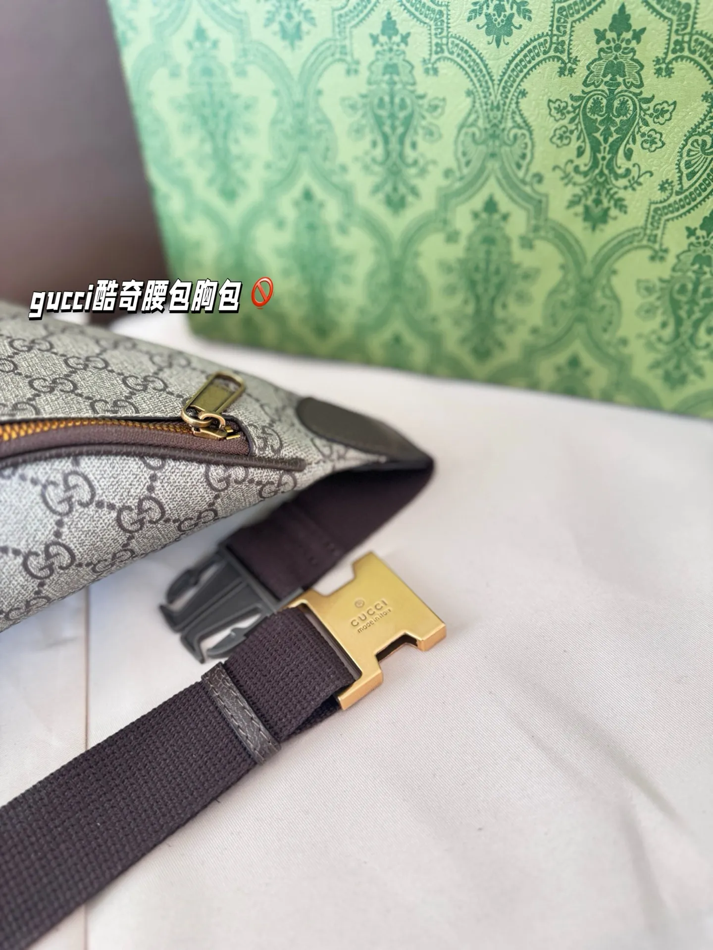 P125 gucci酷奇腰包胸包 经典时尚 人手必备 四季款 超百搭 尺寸 49*20