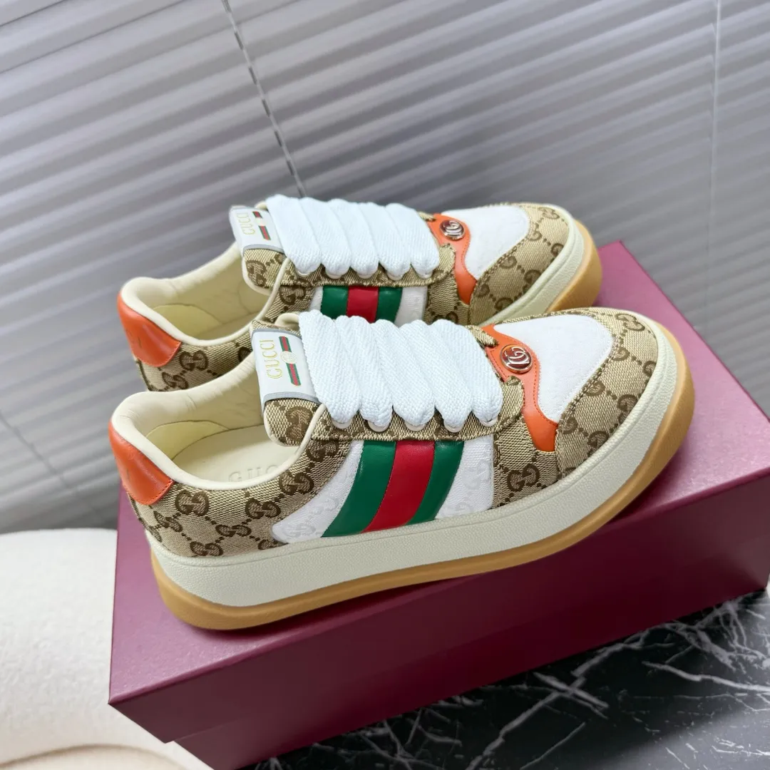 橙子出厂价💰130 Gucci 古驰 胖嘟嘟厚底脏脏鞋 运动鞋 胖丁小脏鞋 休闲鞋板鞋 码数:35-40