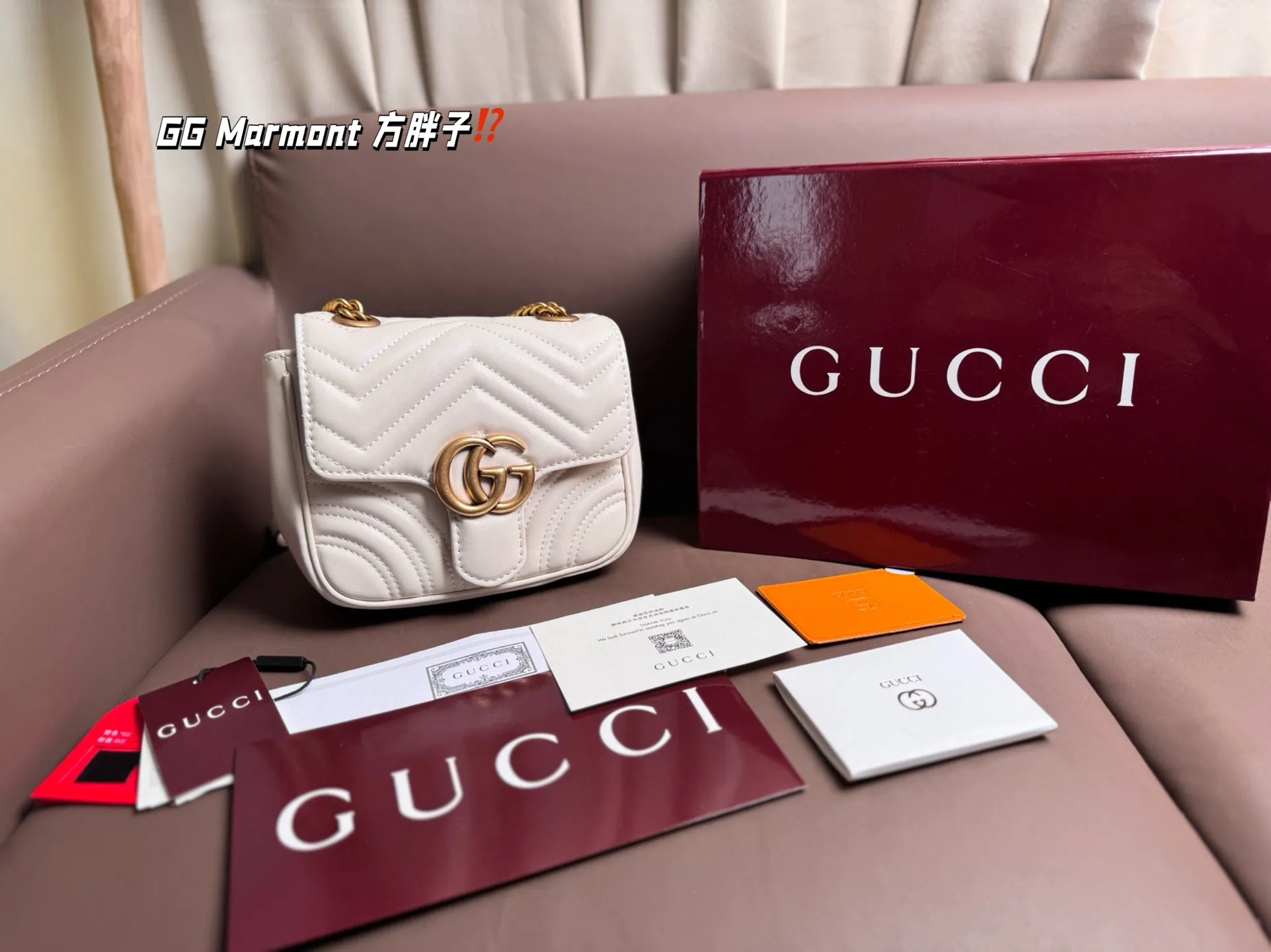 P170 复刻版 size:20*15 GG Marmont 方胖子 Gucci新款小可爱震撼来袭 宝宝们 绝对绝对的下一个爆款!