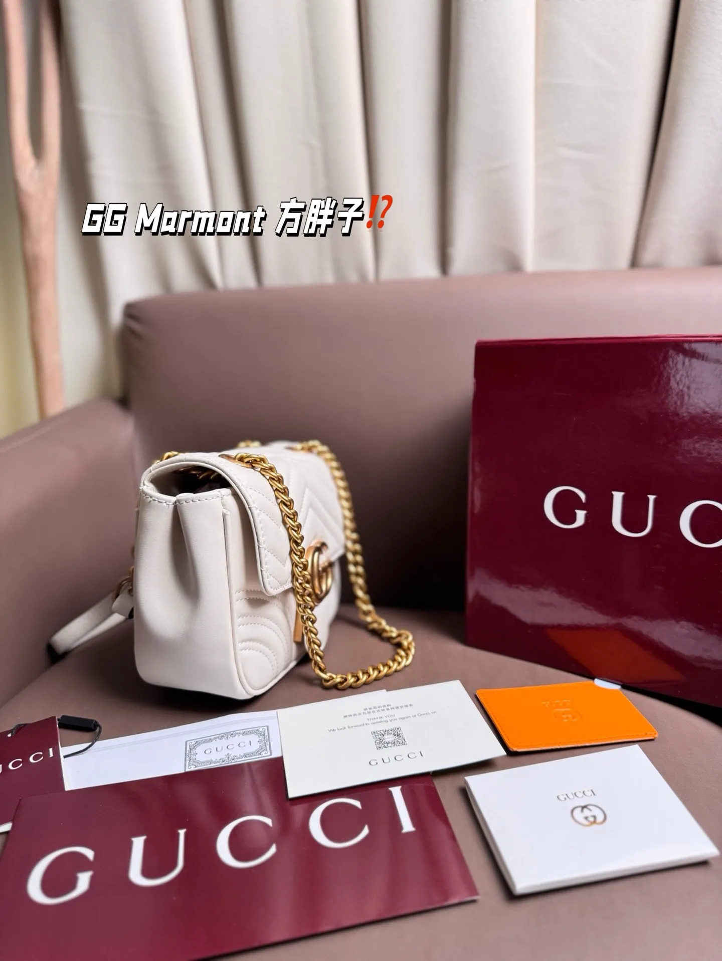 P170 复刻版 size:20*15 GG Marmont 方胖子 Gucci新款小可爱震撼来袭 宝宝们 绝对绝对的下一个爆款!