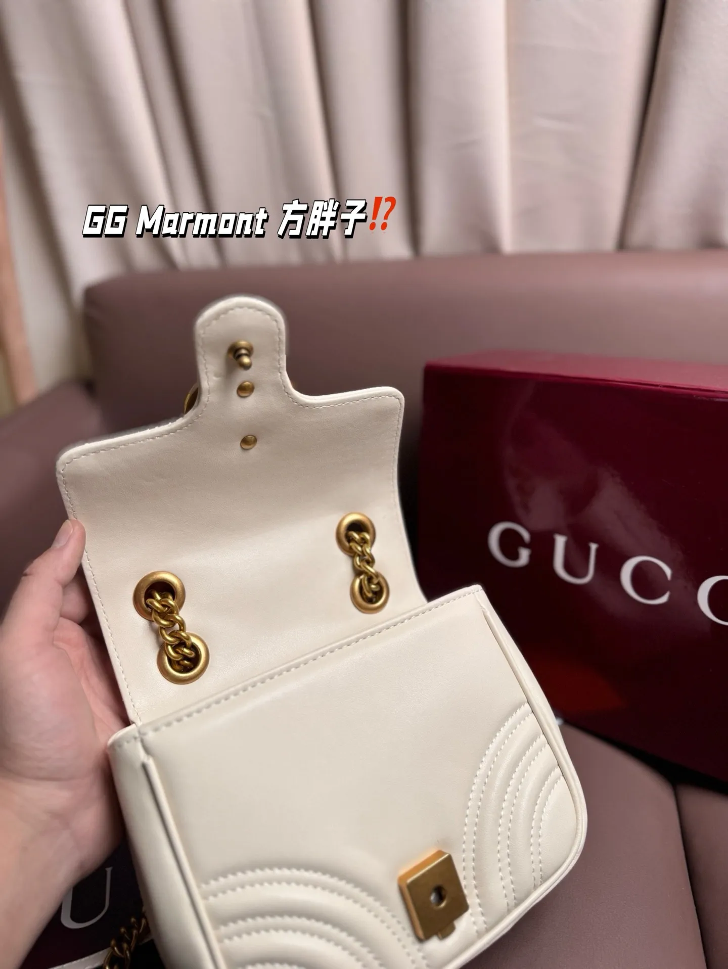 P170 复刻版 size:20*15 GG Marmont 方胖子 Gucci新款小可爱震撼来袭 宝宝们 绝对绝对的下一个爆款!