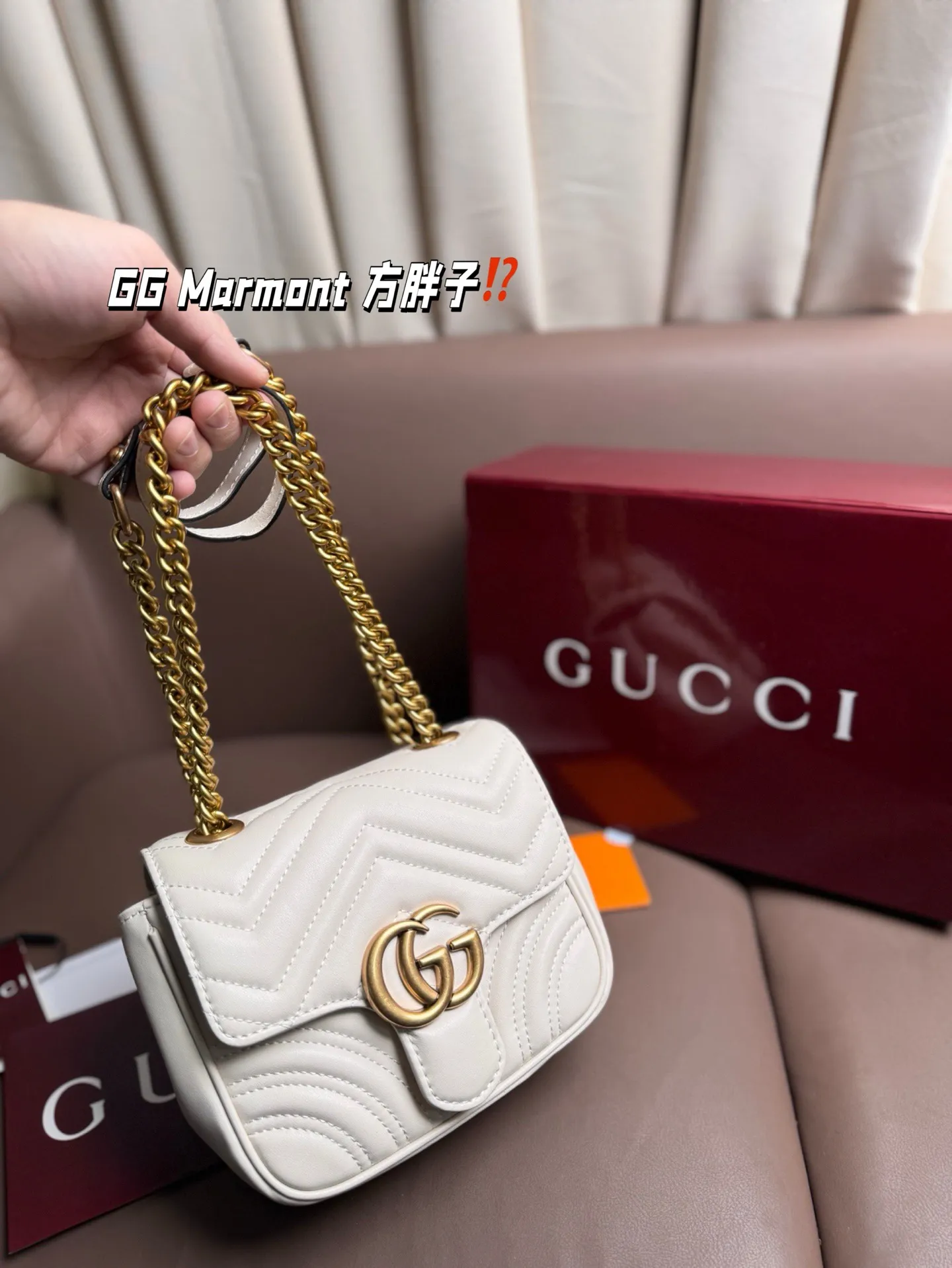 P170 复刻版 size:20*15 GG Marmont 方胖子 Gucci新款小可爱震撼来袭 宝宝们 绝对绝对的下一个爆款!