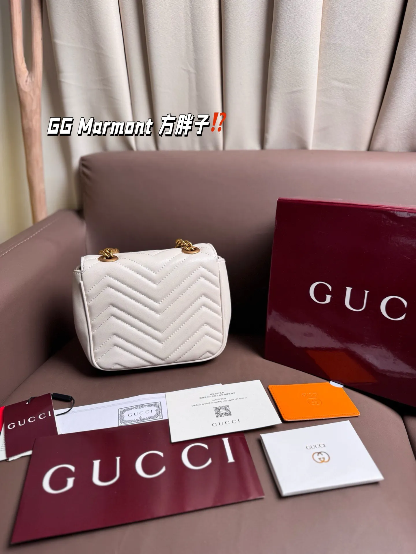 P170 复刻版 size：20*15 GG Marmont 方胖子 Gucci新款小可爱震撼来袭 宝宝们 绝对绝对的下一个爆款！