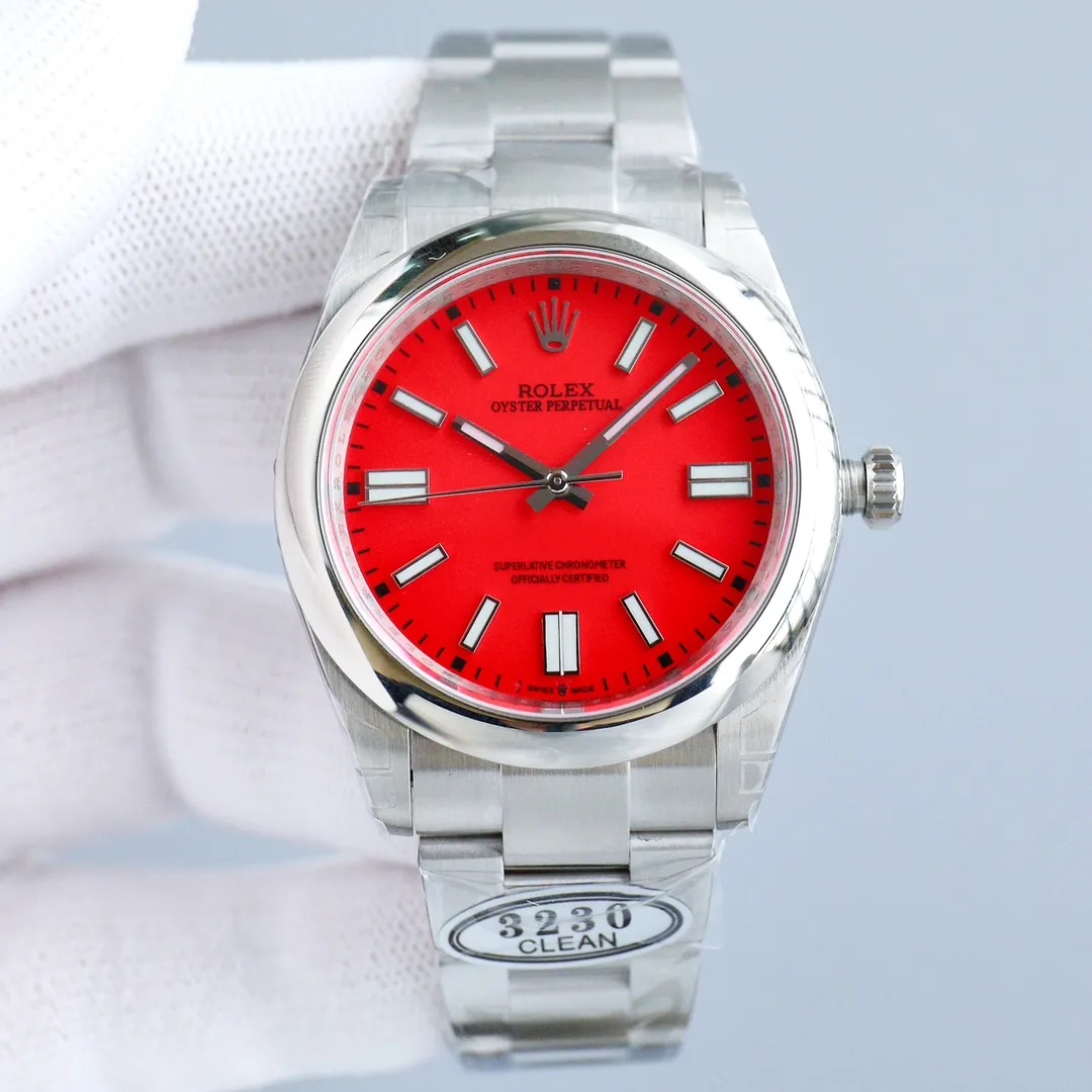 统一价1200 💎C新品劳力士蚝式恒动型41系列1⃣️搭配劳力士全新3230一体机芯;2⃣️表径41mm与原装一致;3⃣️表盘打磨字钉顶级瑞士冰蓝色夜光,与劳力士原厂夜光一致;4⃣️超级904钢材质,镜面蓝宝石玻璃;5⃣️表带顶级做工蚝式钢三格链节、给予手腕最高最好的舒适度,每个极致的细节都是工厂匠心开发的诚意!!!