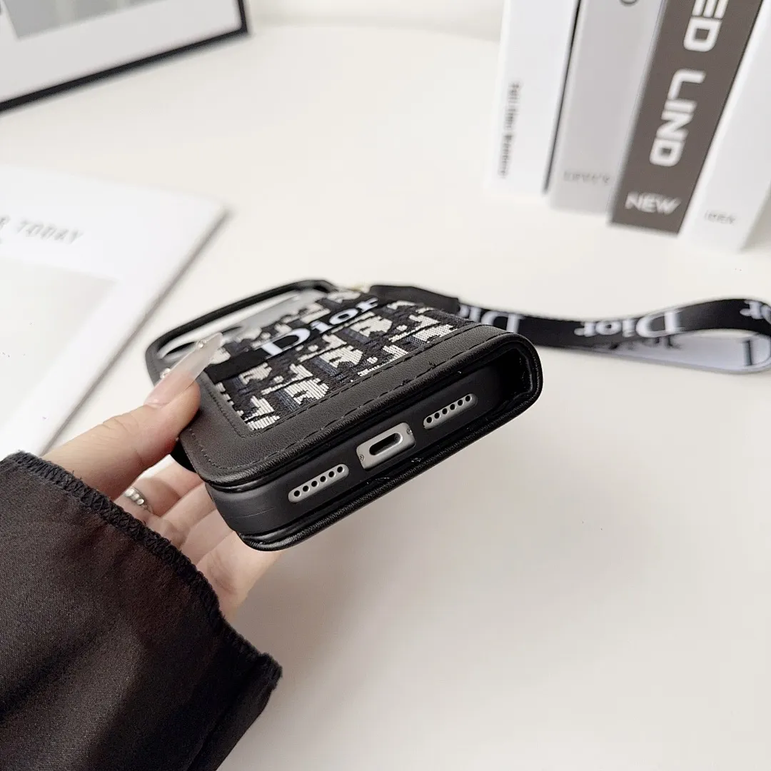 DIOR 迪奥 刺绣布纹 拼皮 皮套(11-17pm,三星型号S22-s25U)