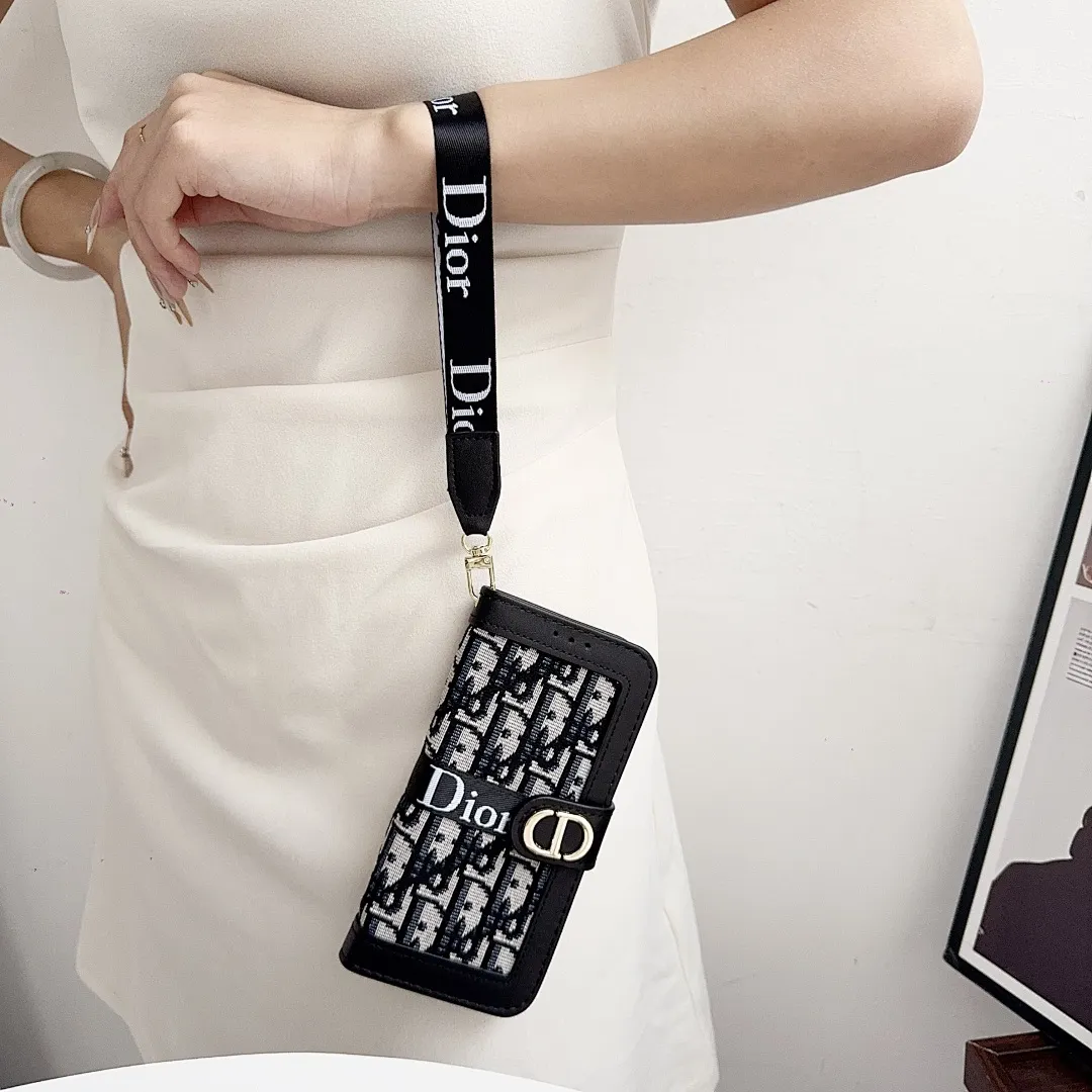 DIOR 迪奥 刺绣布纹 拼皮 皮套(11-17pm,三星型号S22-s25U)