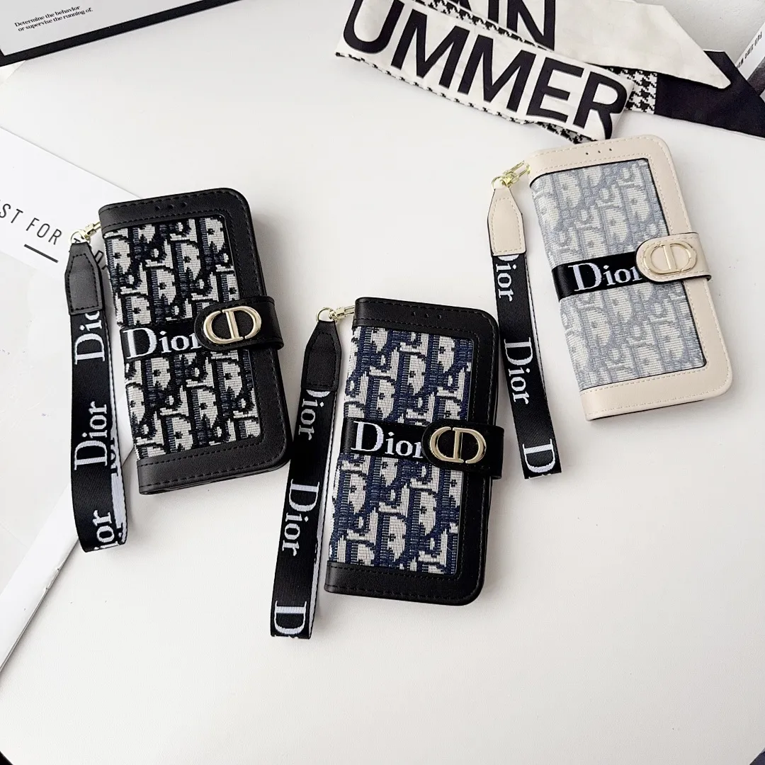 DIOR 迪奥 刺绣布纹 拼皮 皮套(11-17pm,三星型号S22-s25U)