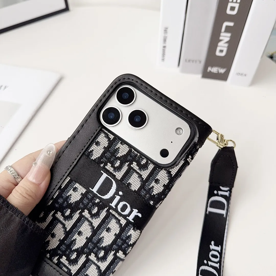 DIOR 迪奥 刺绣布纹 拼皮 皮套(11-17pm,三星型号S22-s25U)