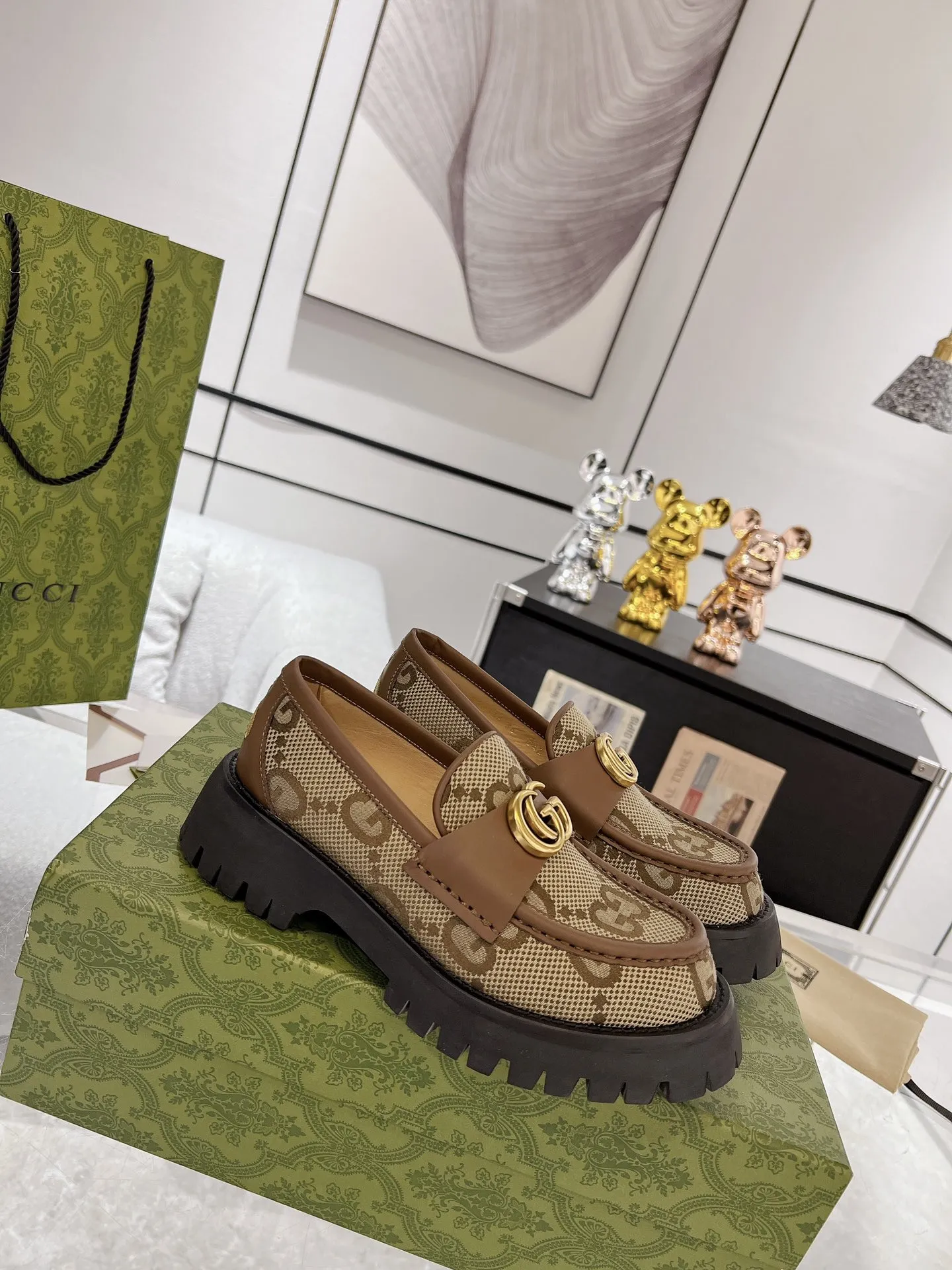 💛P270💰 男+10 Gucci古驰2023早春新品!原版开发高版本,男女款都有开边珠品质保证始终如一 码数:女35-41# 男39-45#