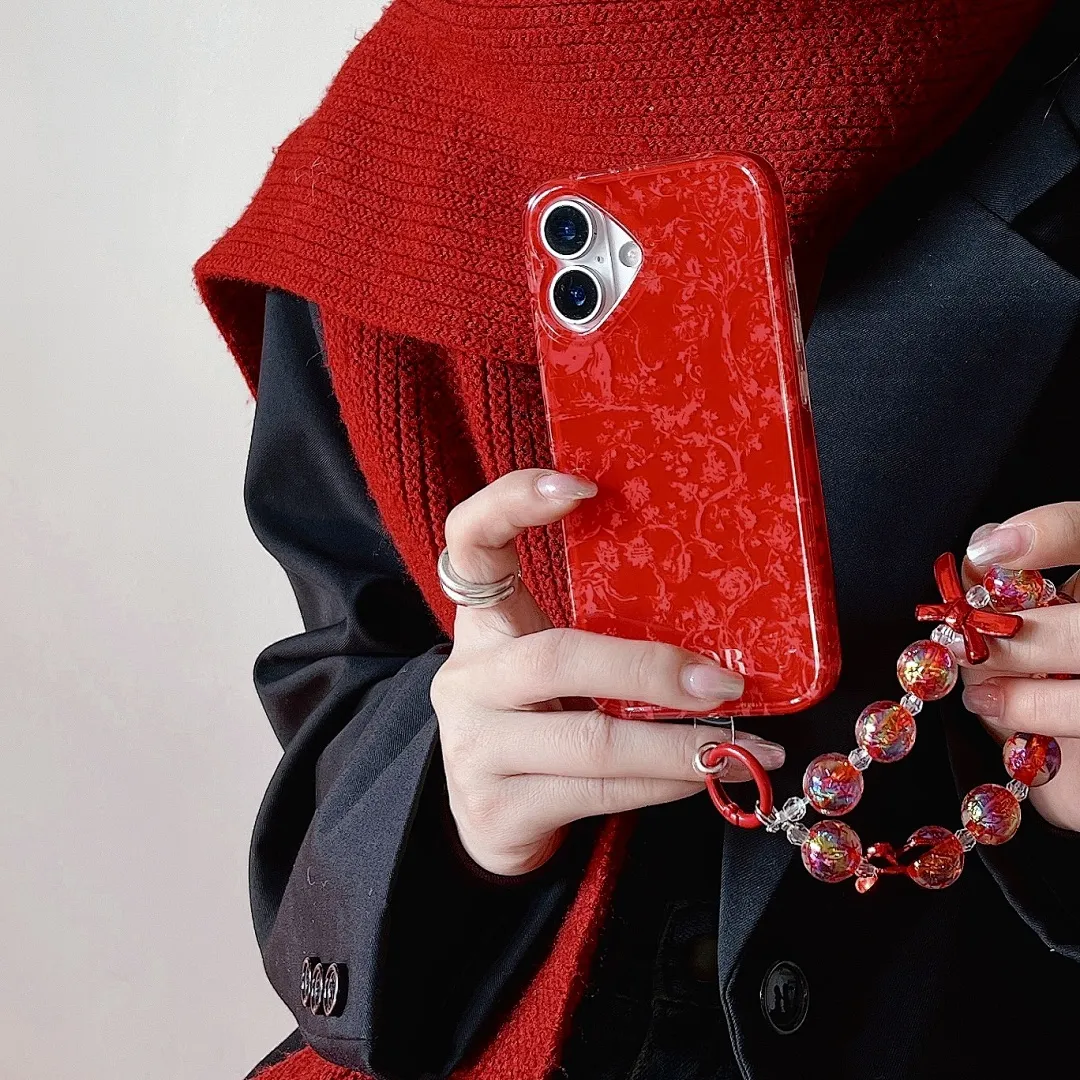 Dior 红藤纹- 全包IMD+水晶球手链