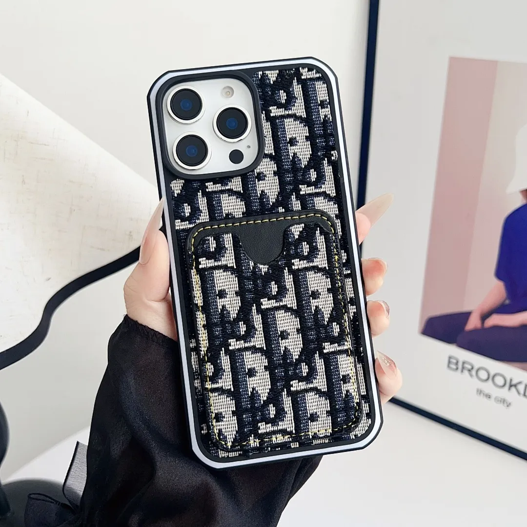 dior迪奥 牛仔 插卡 双色边单壳(11-16PM,7-11PRO和三星型号用黑色边框)