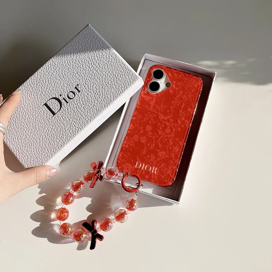 Dior 红藤纹- 全包IMD+水晶球手链