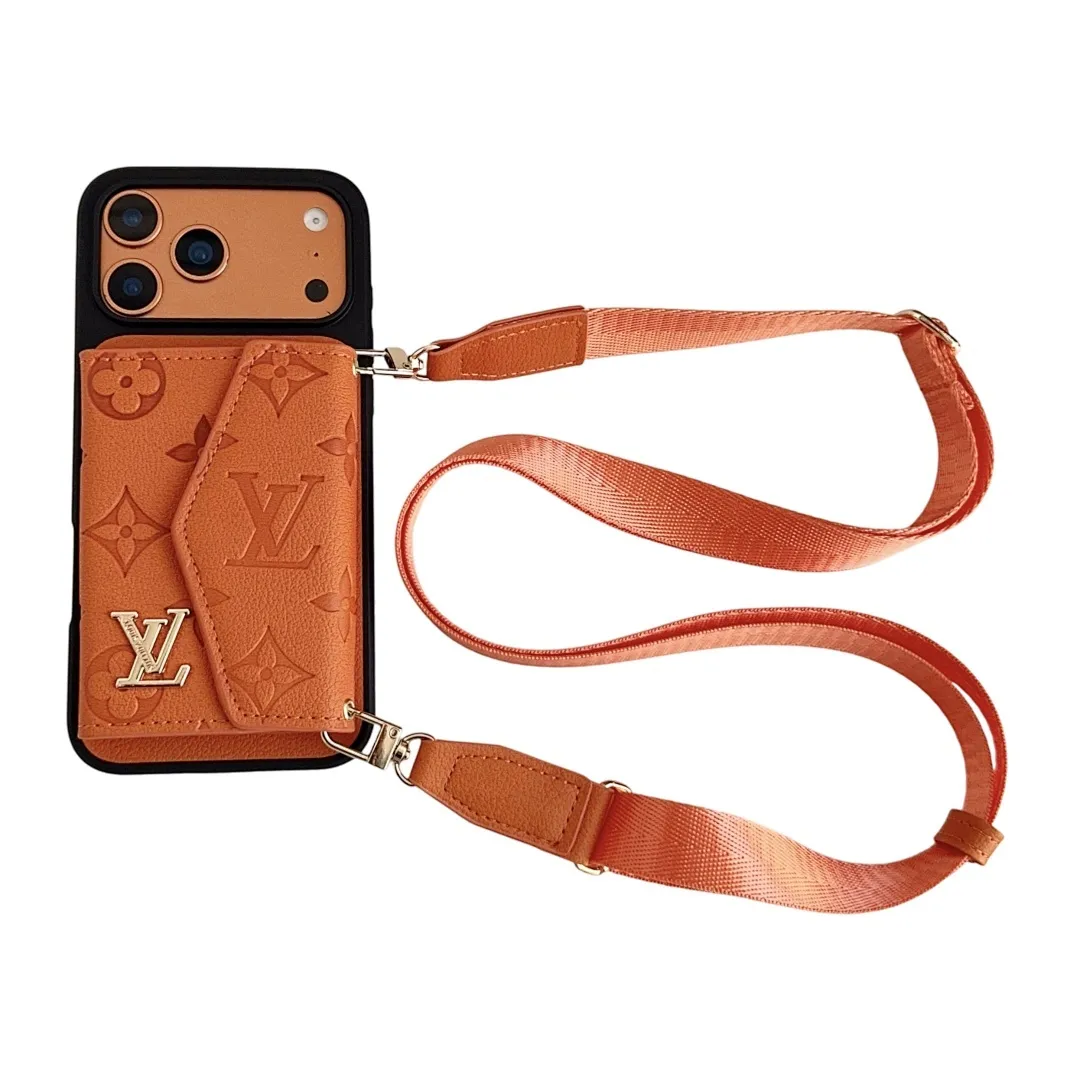 LV压花贴皮风琴卡包横款斜挎壳（型号，iPhone7-17pm，也有三星型号）