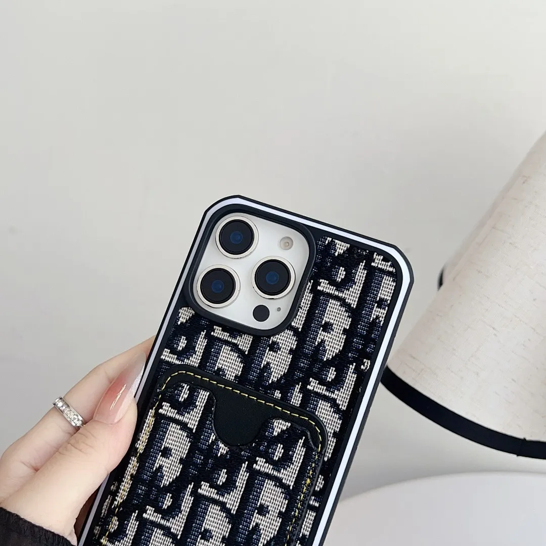 dior迪奥 牛仔 插卡 双色边单壳（11-16PM,7-11PRO和三星型号用黑色边框）