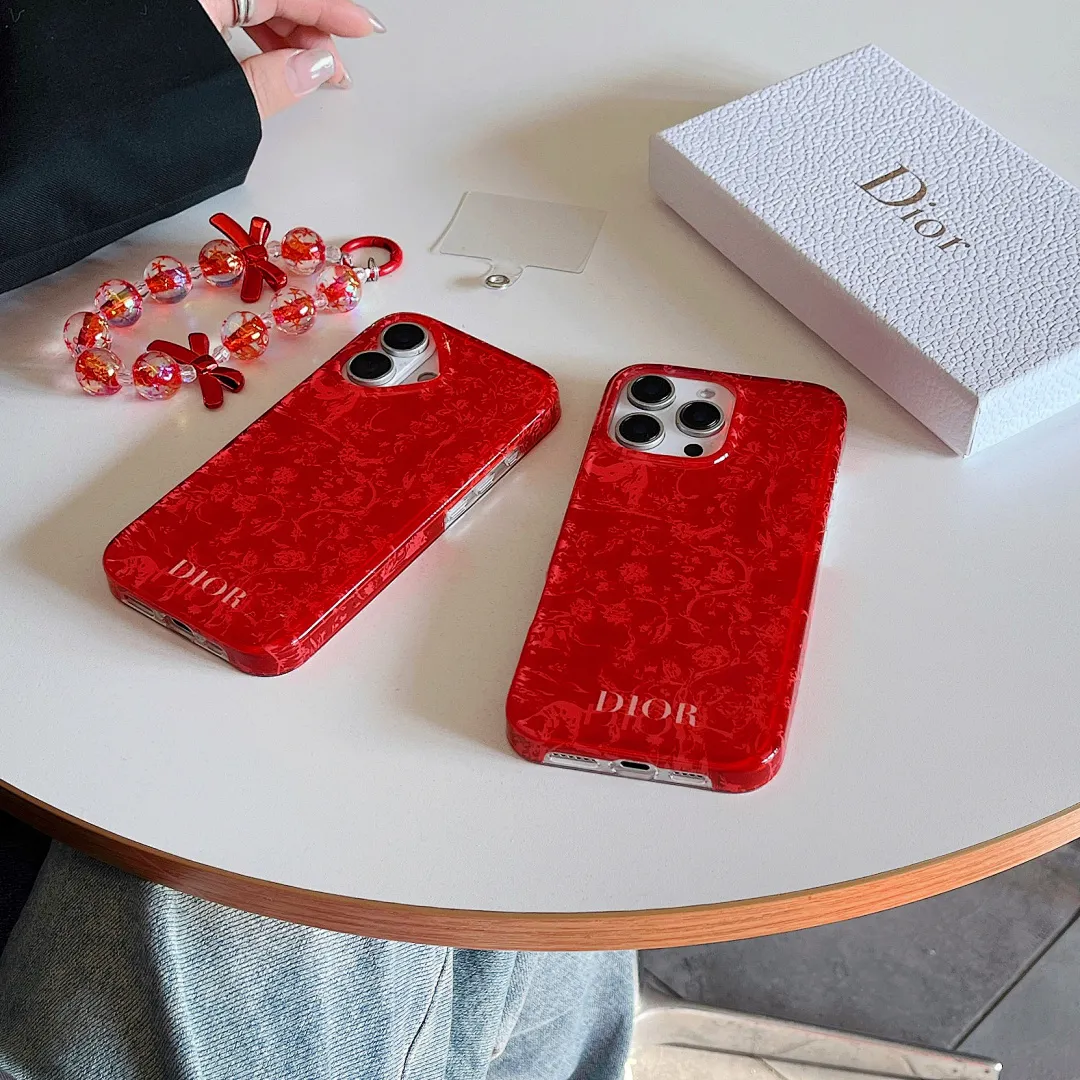 Dior 红藤纹- 全包IMD+水晶球手链