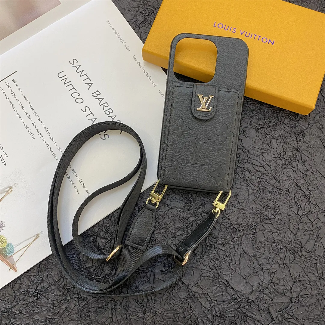 LV压印上下翻卡包壳+挂绳