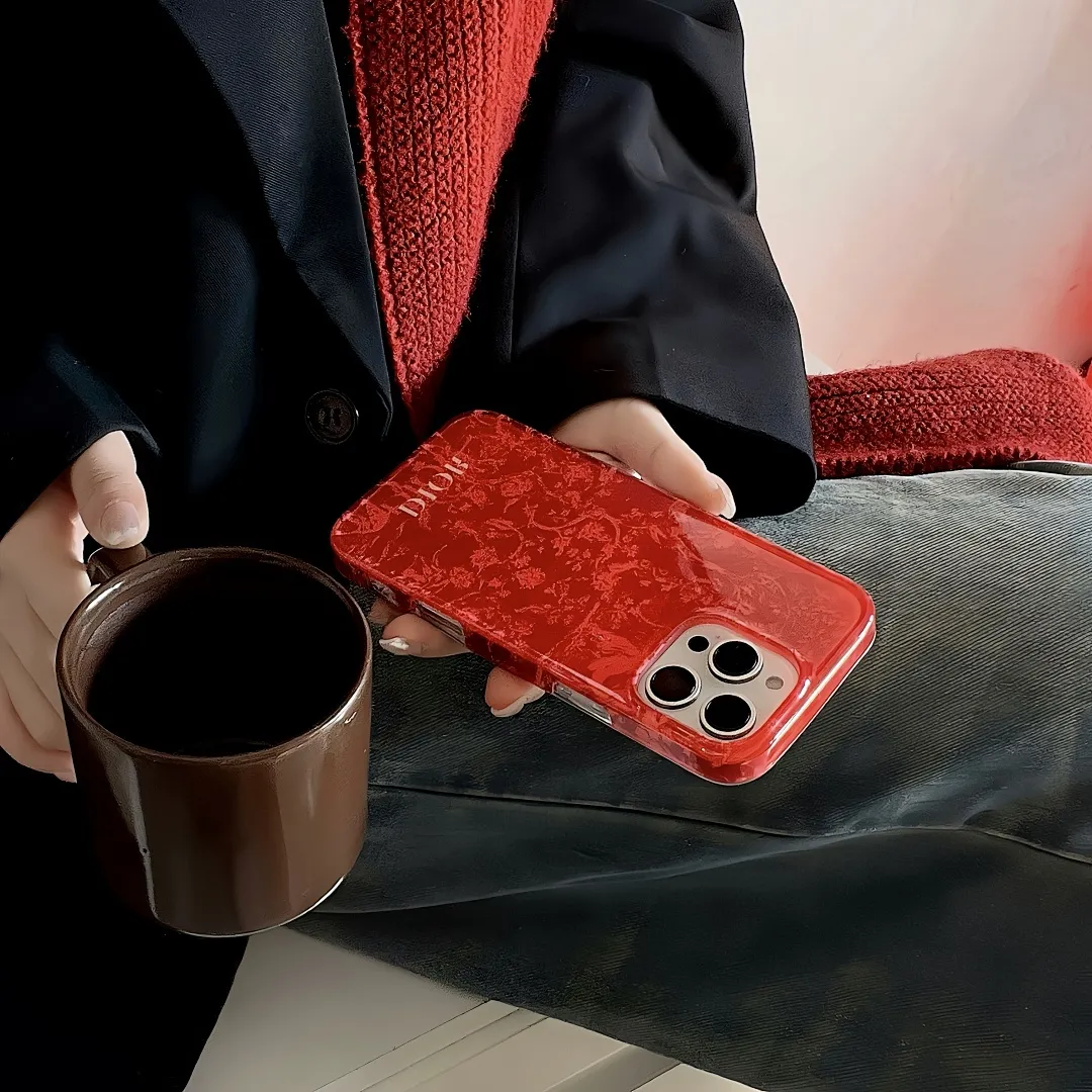 Dior 红藤纹- 全包IMD+水晶球手链