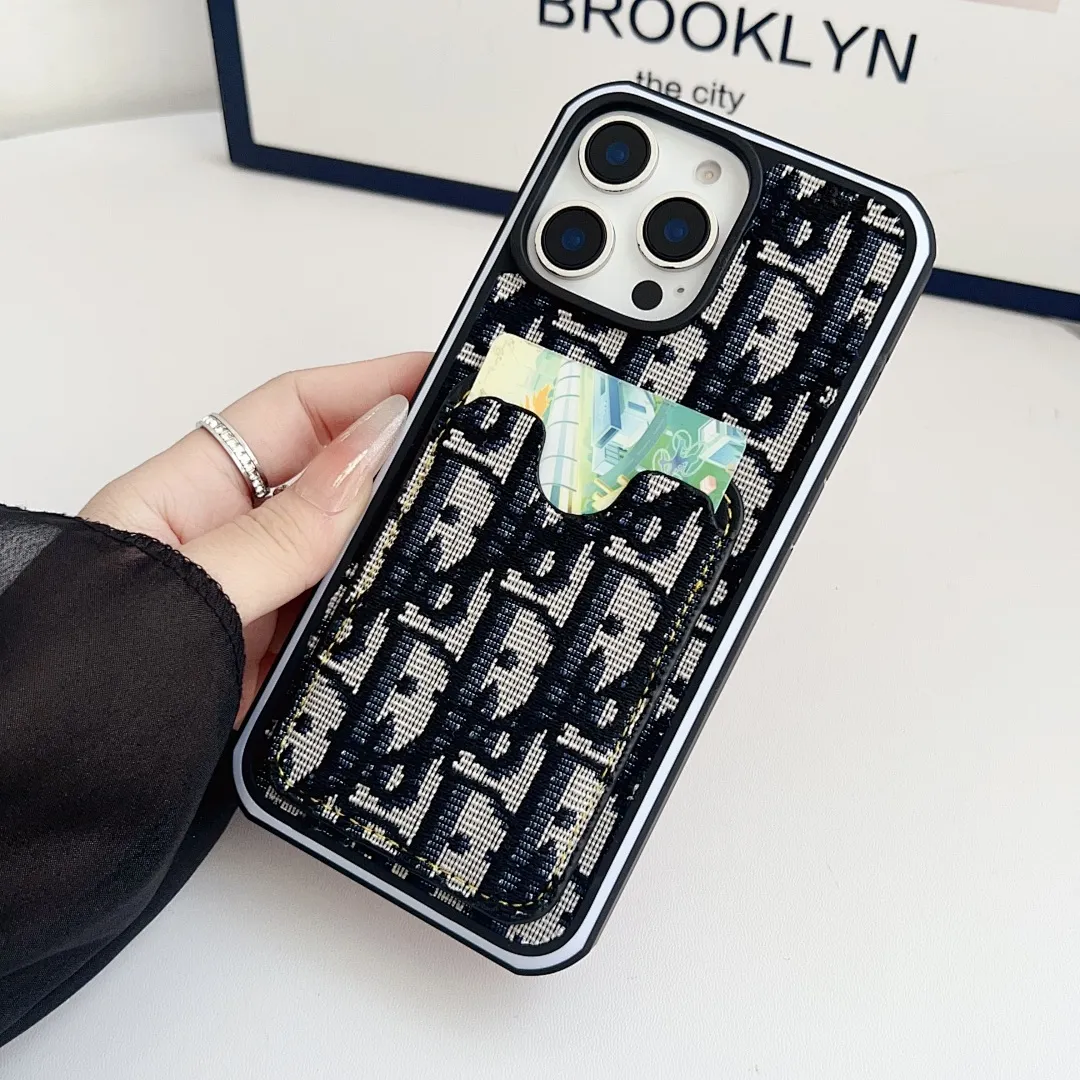 dior迪奥 牛仔 插卡 双色边单壳（11-16PM,7-11PRO和三星型号用黑色边框）