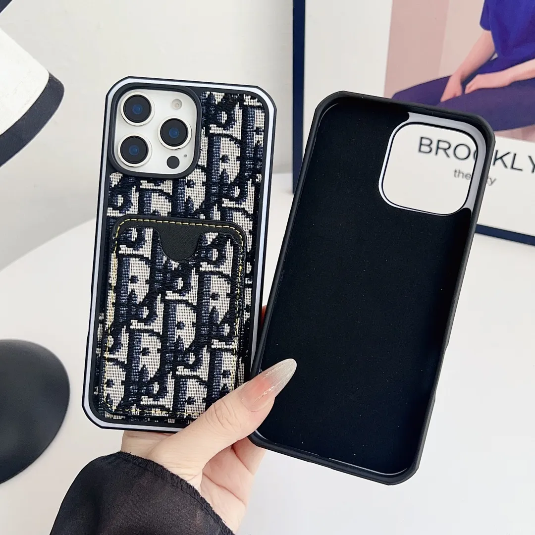 dior迪奥 牛仔 插卡 双色边单壳(11-16PM,7-11PRO和三星型号用黑色边框)