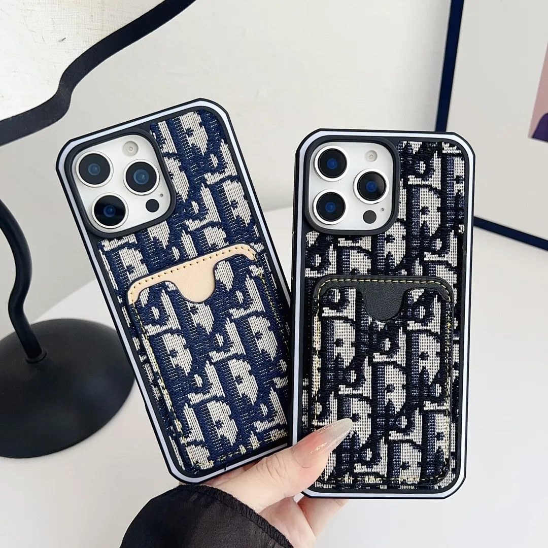 dior迪奥 牛仔 插卡 双色边单壳（11-16PM,7-11PRO和三星型号用黑色边框）