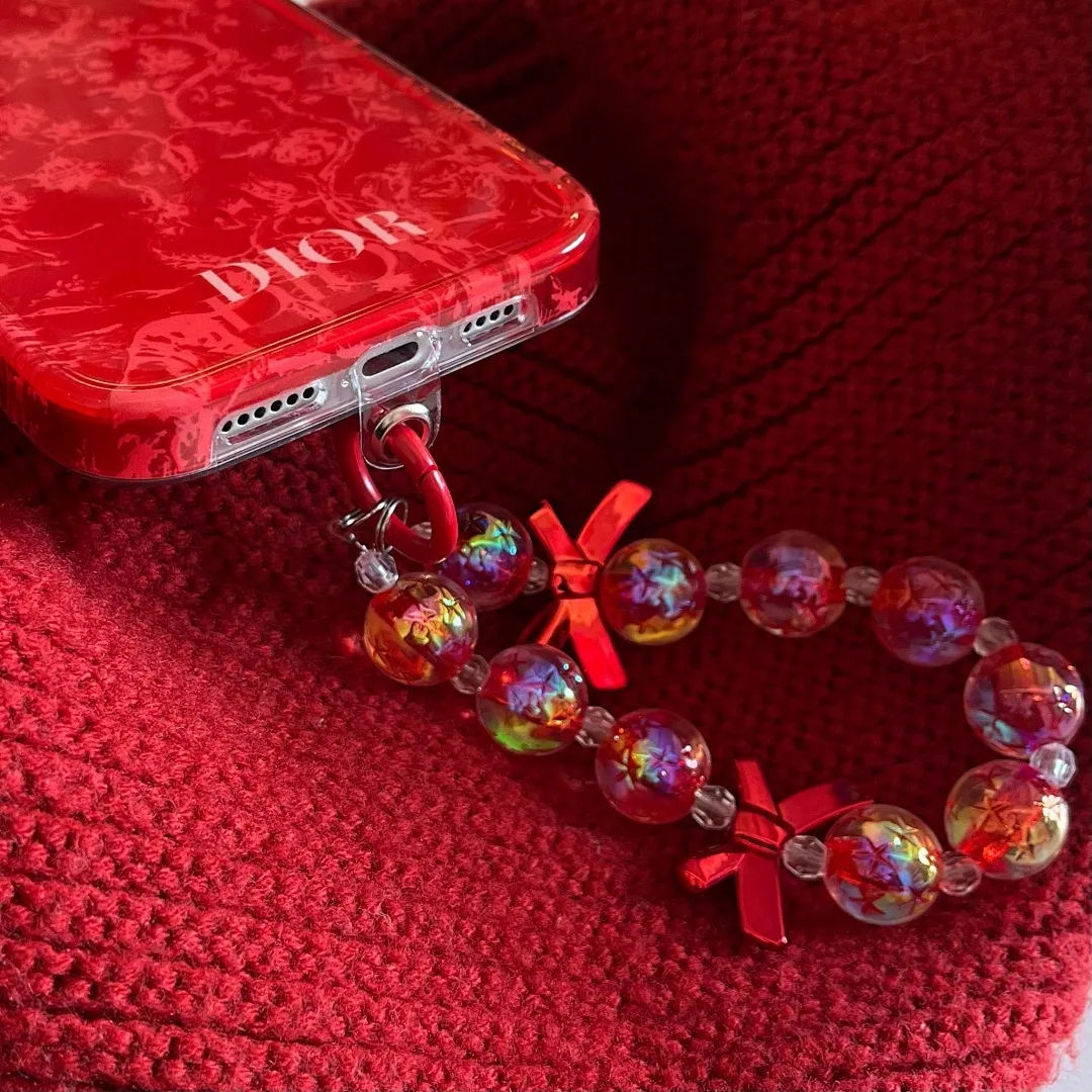 Dior 红藤纹- 全包IMD+水晶球手链